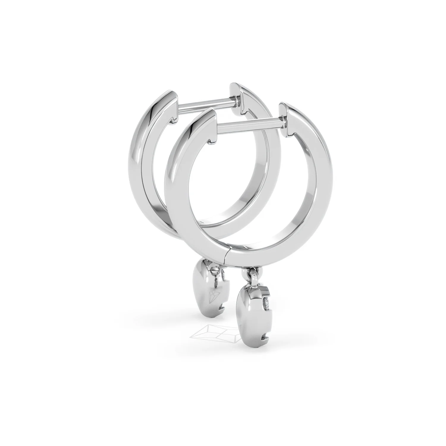 Lab Diamond 0.15ct Marquise Drop Huggies in 925 Silver - Image 33