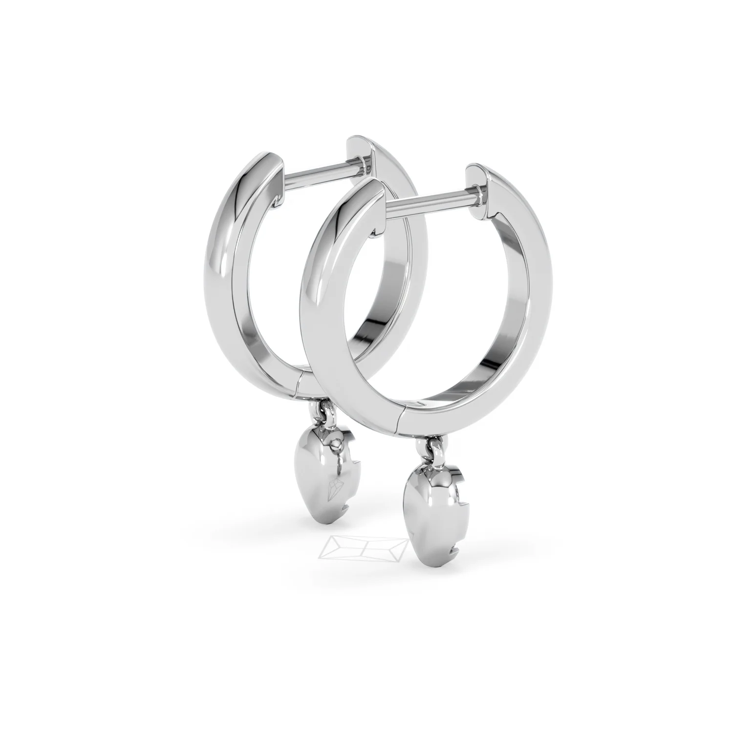 Lab Diamond 0.15ct Marquise Drop Huggies in 925 Silver - Image 36