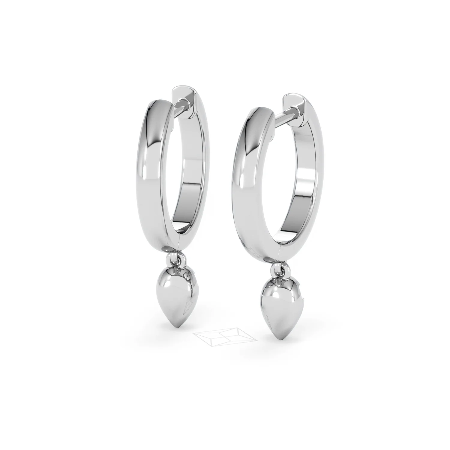 Lab Diamond 0.15ct Marquise Drop Huggies in 925 Silver - Image 43