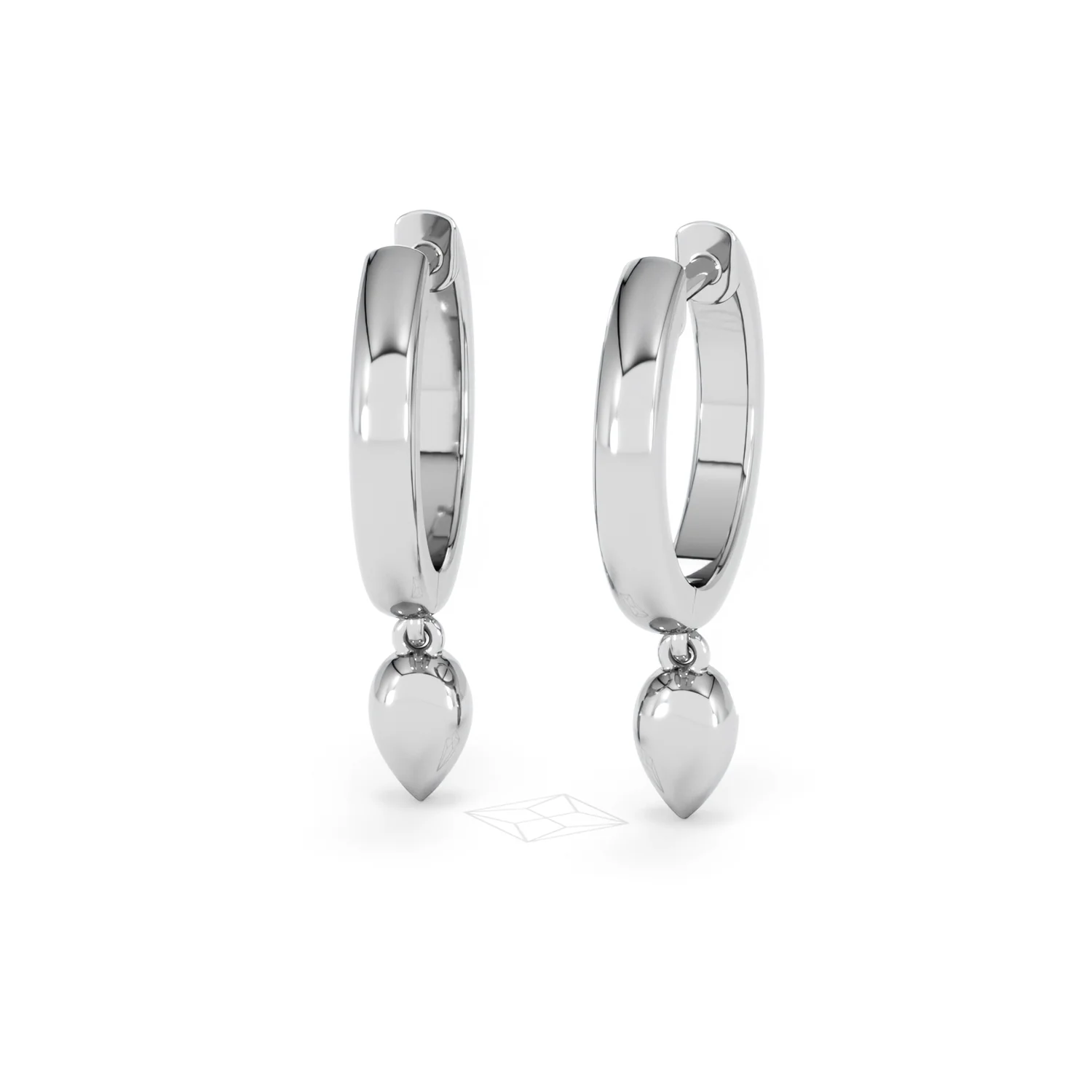 Lab Diamond 0.15ct Marquise Drop Huggies in 925 Silver - Image 45