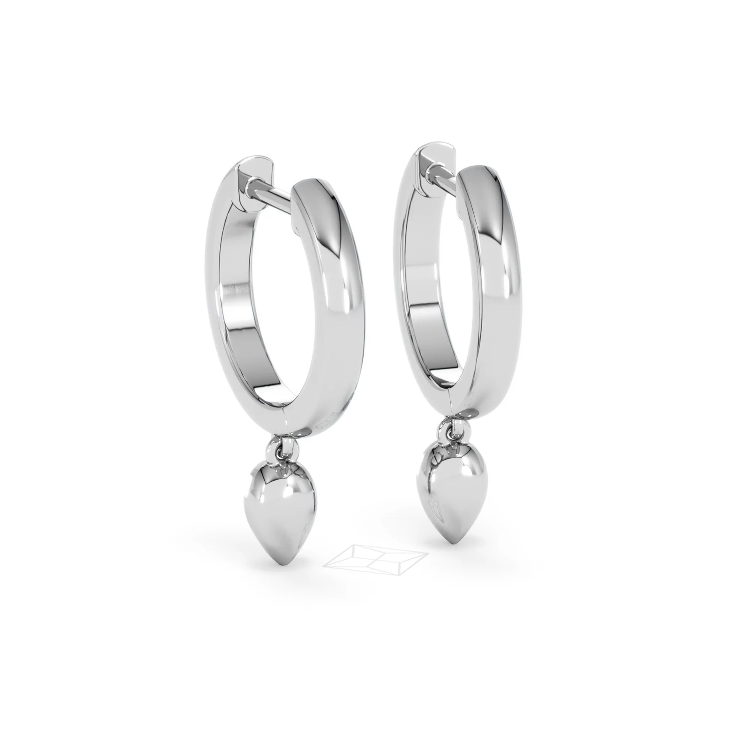 Lab Diamond 0.15ct Marquise Drop Huggies in 925 Silver - Image 53