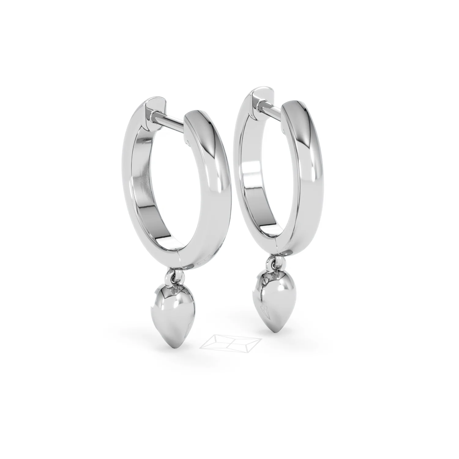 Lab Diamond 0.15ct Marquise Drop Huggies in 925 Silver - Image 54