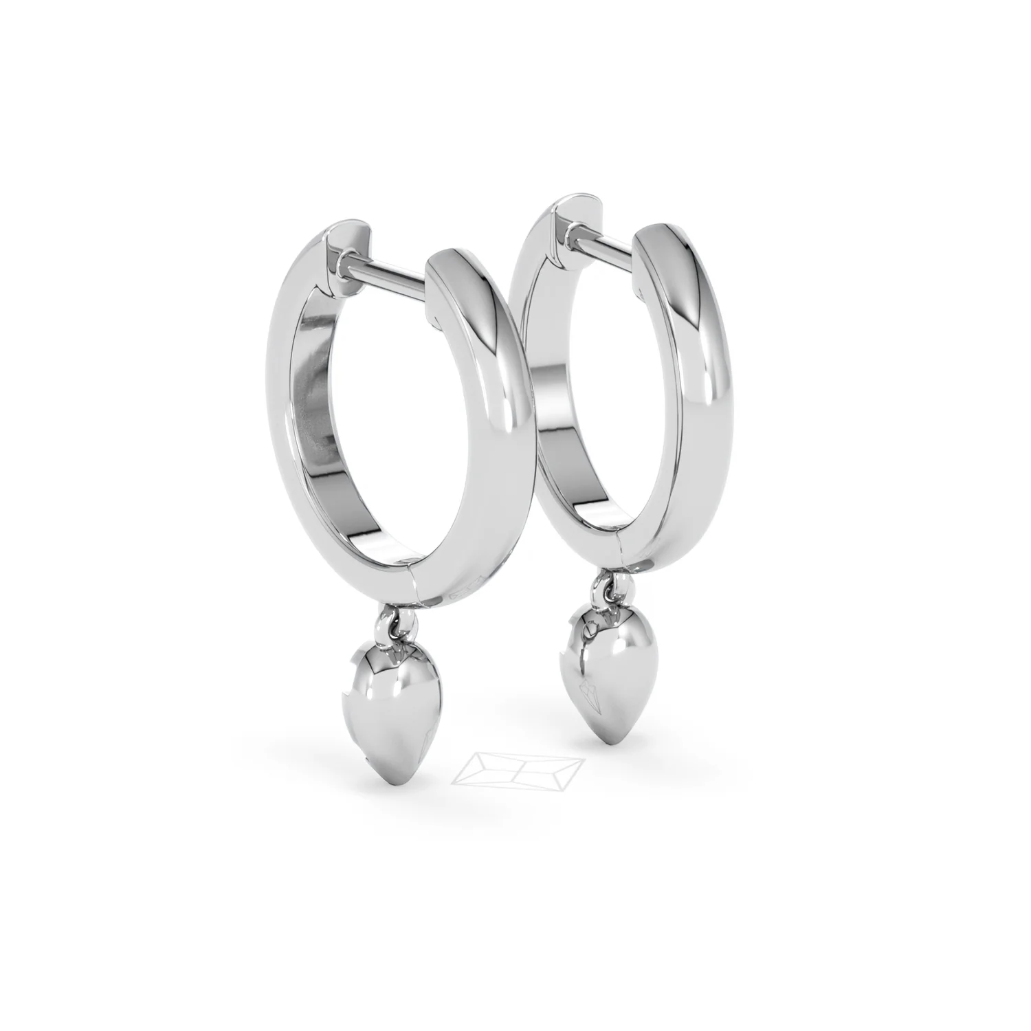 Lab Diamond 0.15ct Marquise Drop Huggies in 925 Silver - Image 55