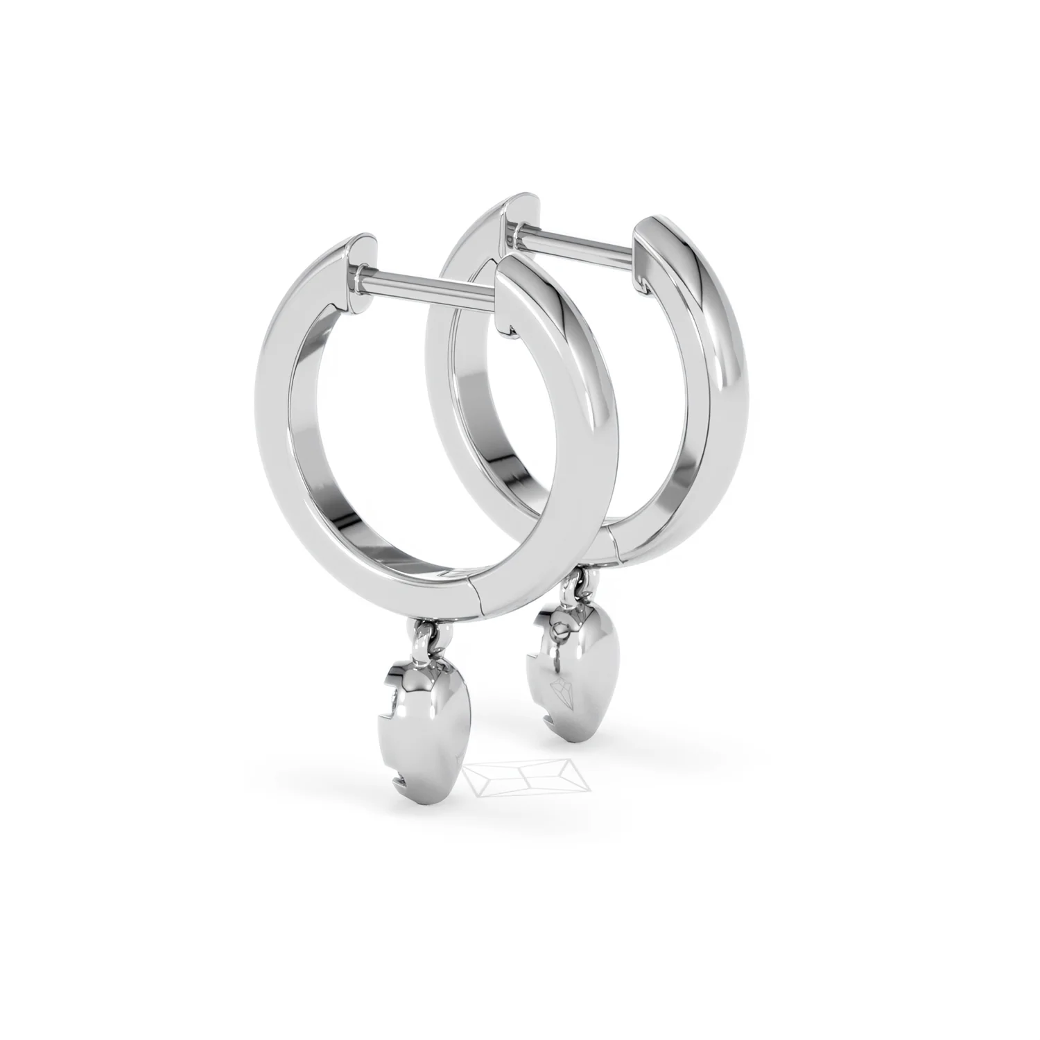 Lab Diamond 0.15ct Marquise Drop Huggies in 925 Silver - Image 60