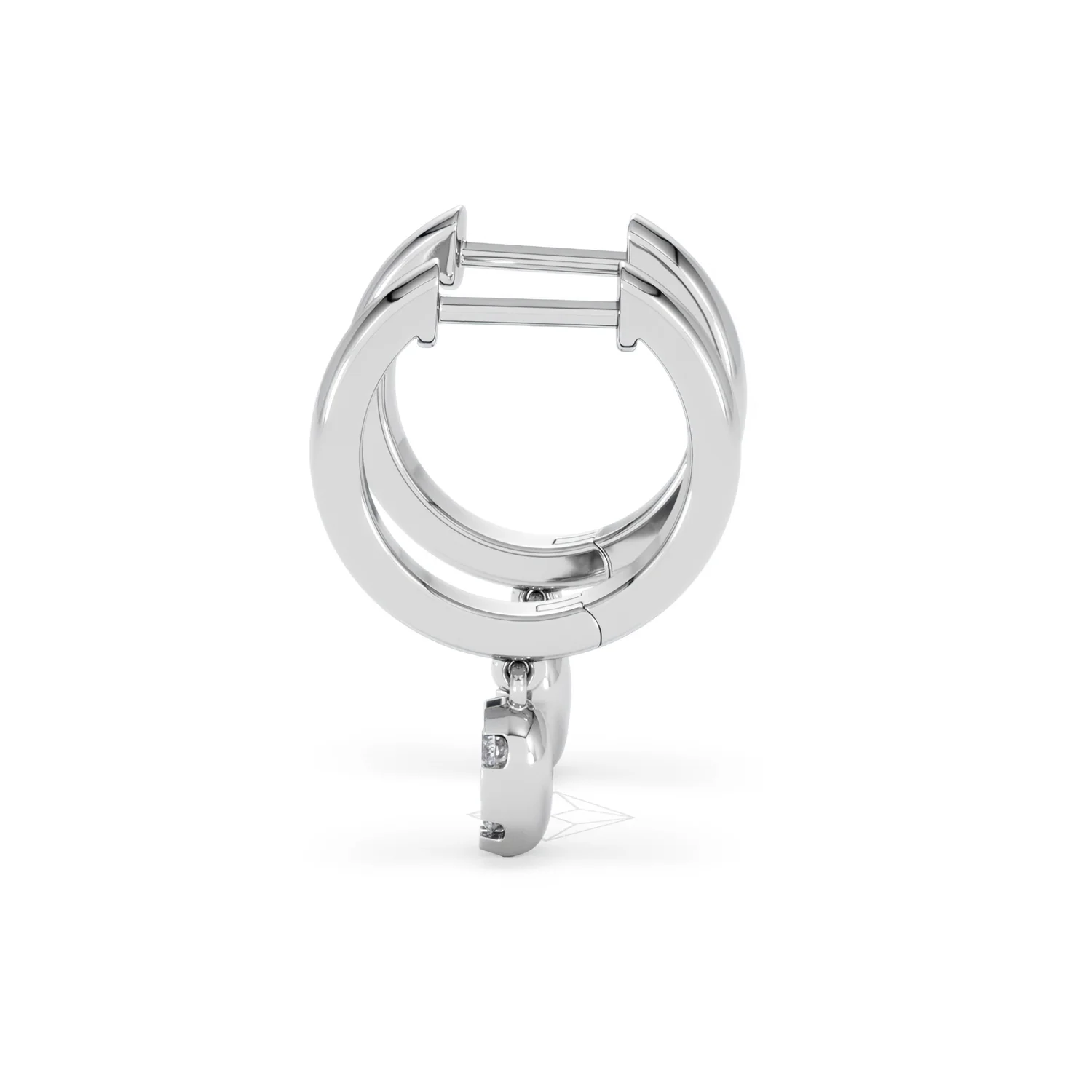 Lab Diamond 0.15ct Marquise Drop Huggies in 925 Silver - Image 67