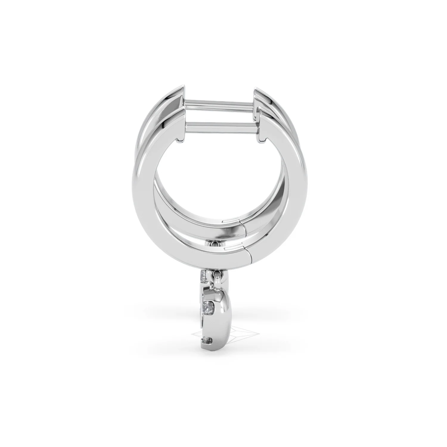 Lab Diamond 0.15ct Marquise Drop Huggies in 925 Silver - Image 68