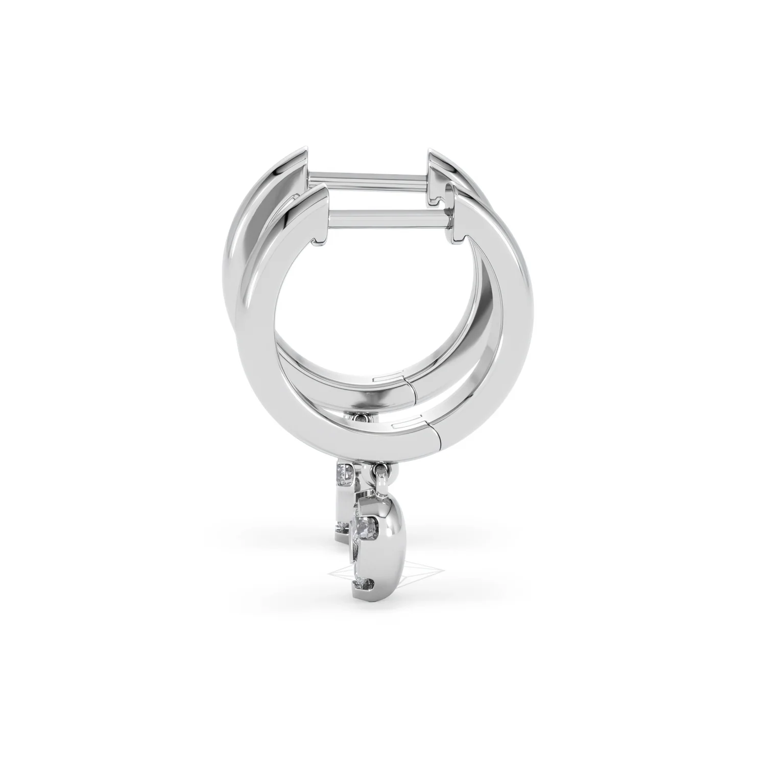 Lab Diamond 0.15ct Marquise Drop Huggies in 925 Silver - Image 69