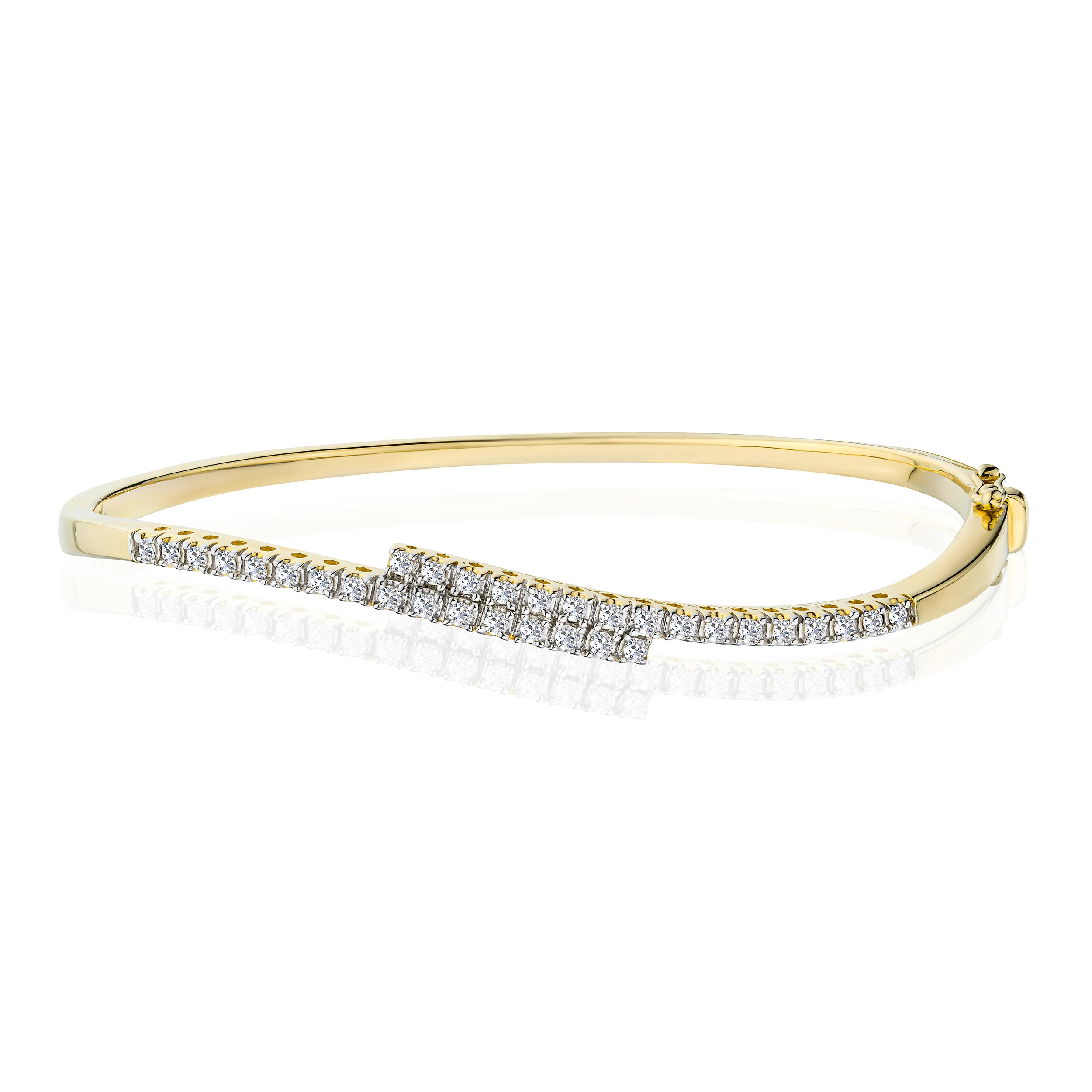 Lab Diamond Bangle 0.50ct in 18K Gold Vermeil