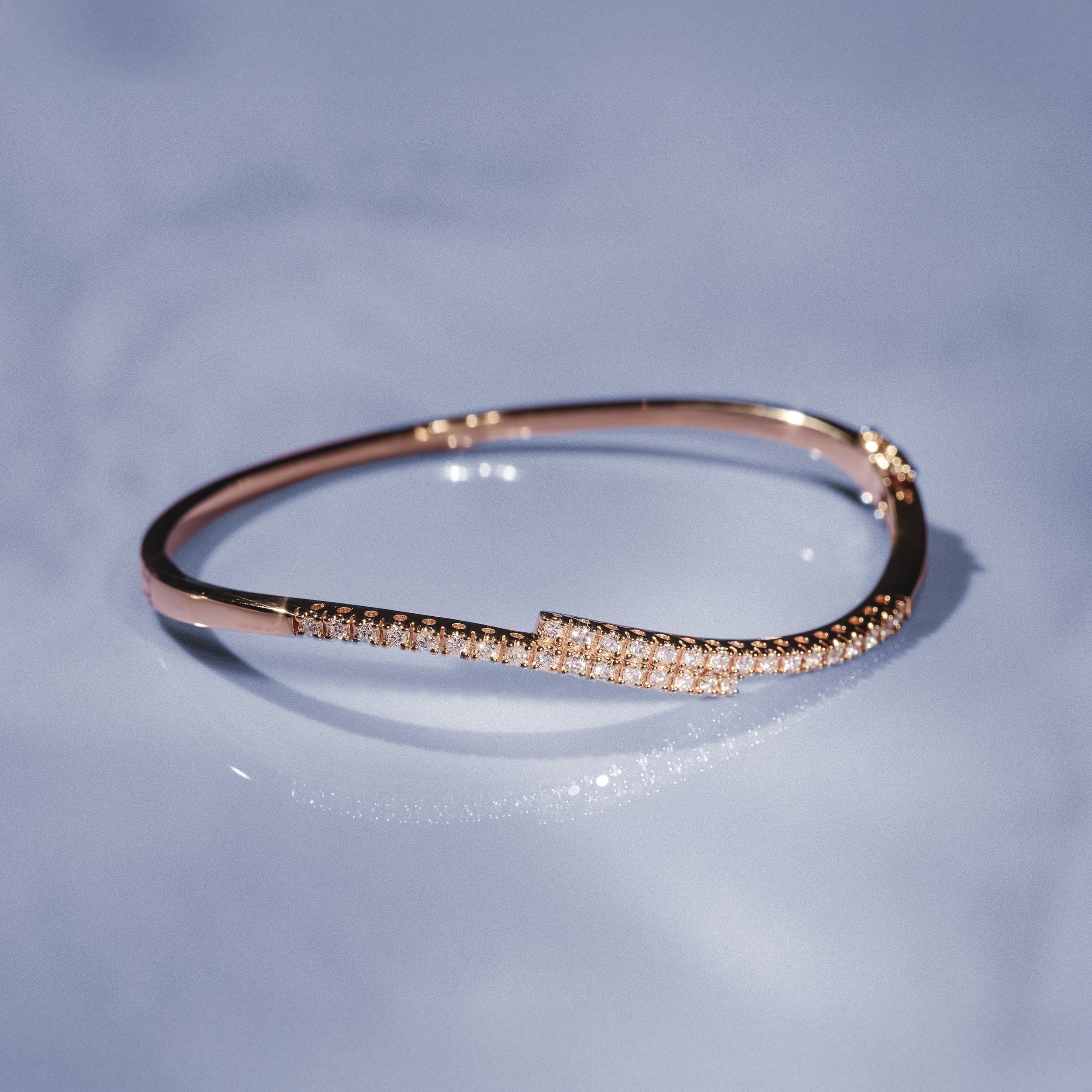 Lab Diamond Bangle 0.50ct in 18K Gold Vermeil - Image 8