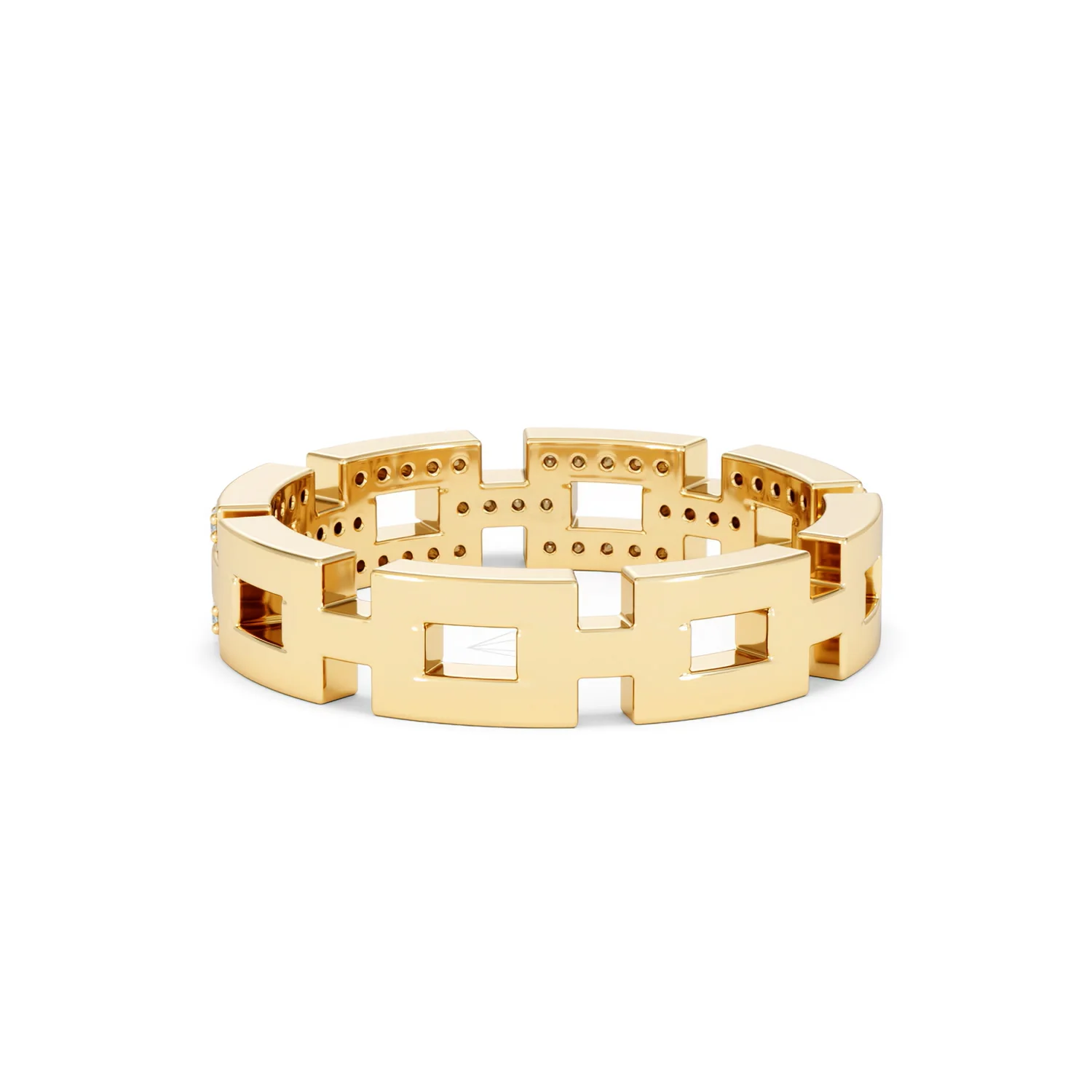 Lab Diamond Chain Link Ring 0.24ct in 18k Gold Vermeil - Image 53