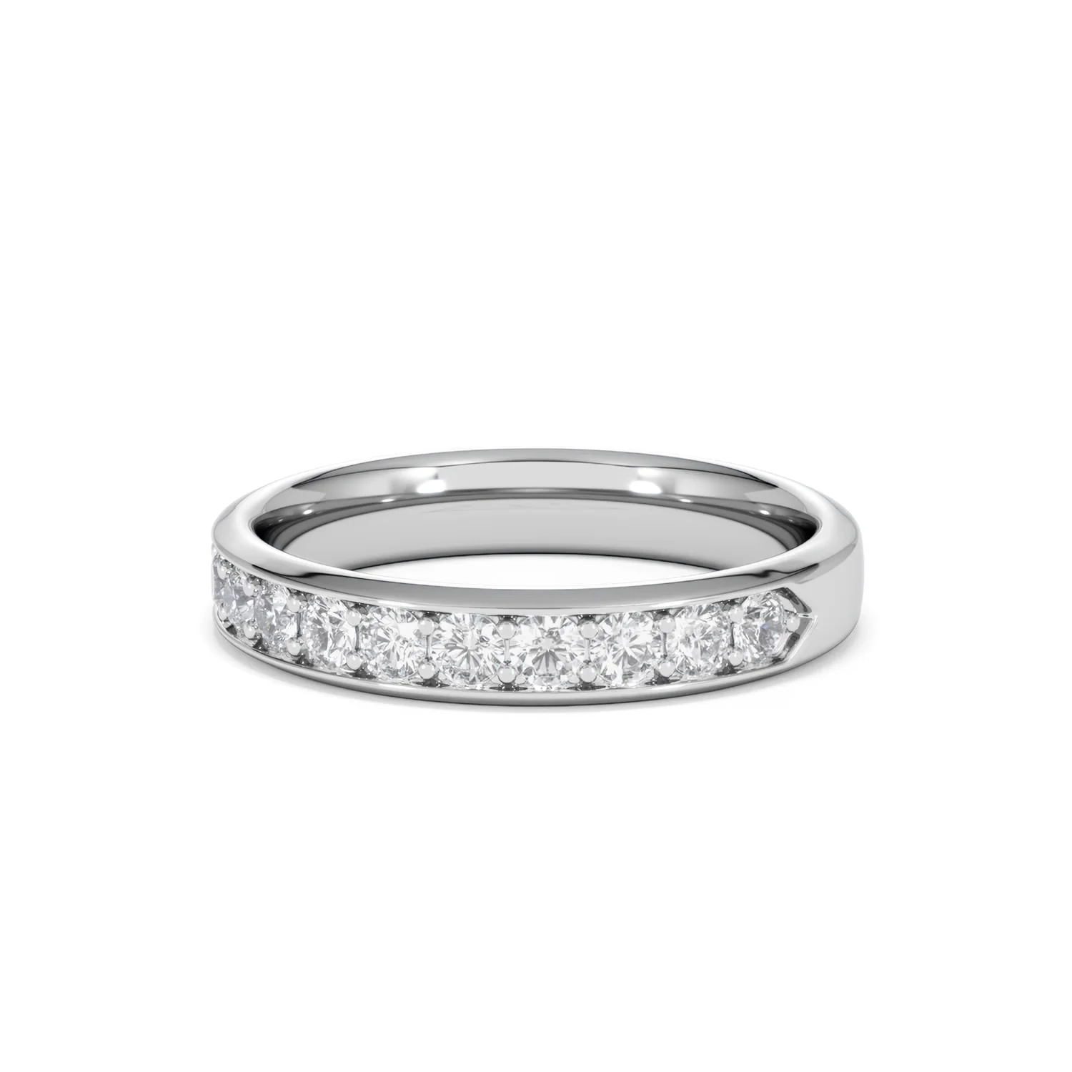 Lab Diamond Heritage Half Eternity Ring 0.50ct H/SI in 9K White Gold - Image 85