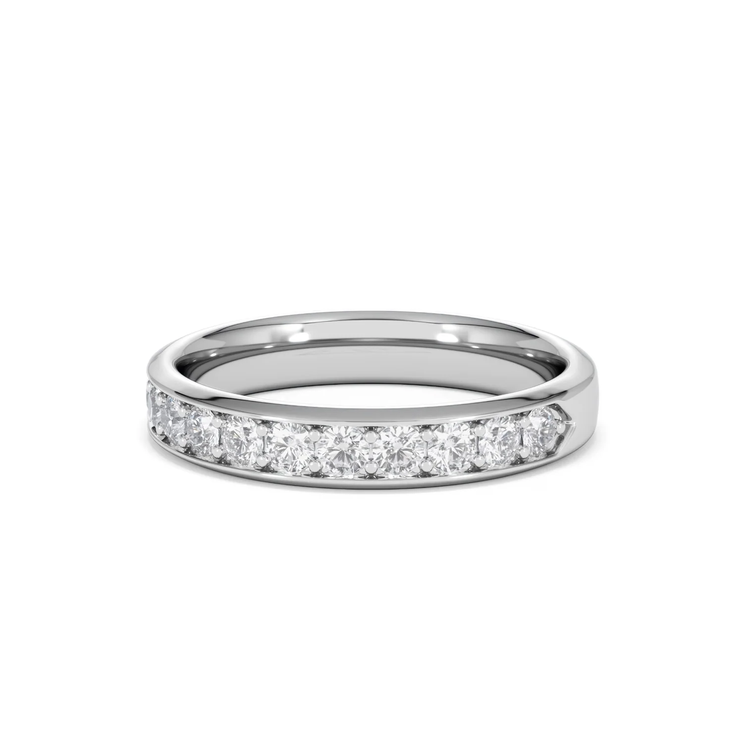 Lab Diamond Heritage Half Eternity Ring 0.50ct H/SI in 9K White Gold - Image 86