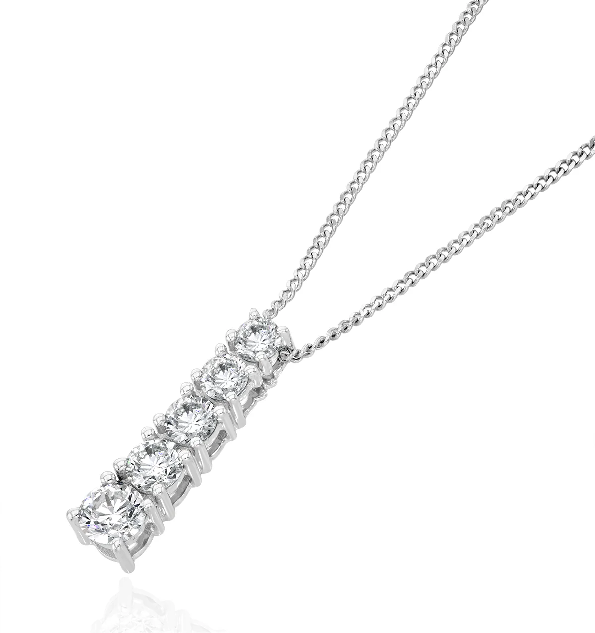 Lab Diamond Life Journey Pendant Necklace 0.50ct H/SI in 9K White Gold - Image 4