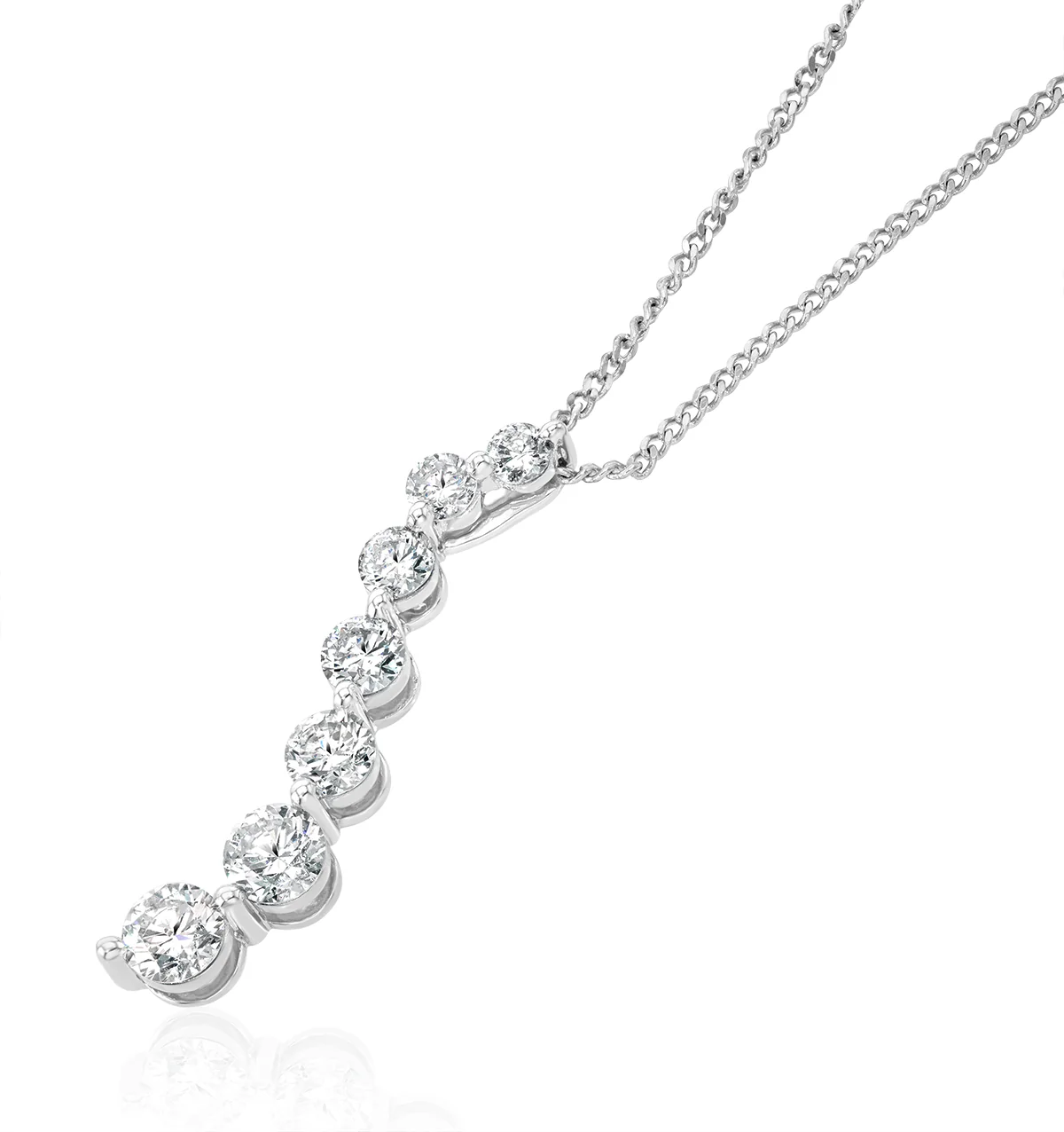 Lab Diamond Life Journey Pendant Necklace 0.50ct H/Si in 9K White Gold - Image 3