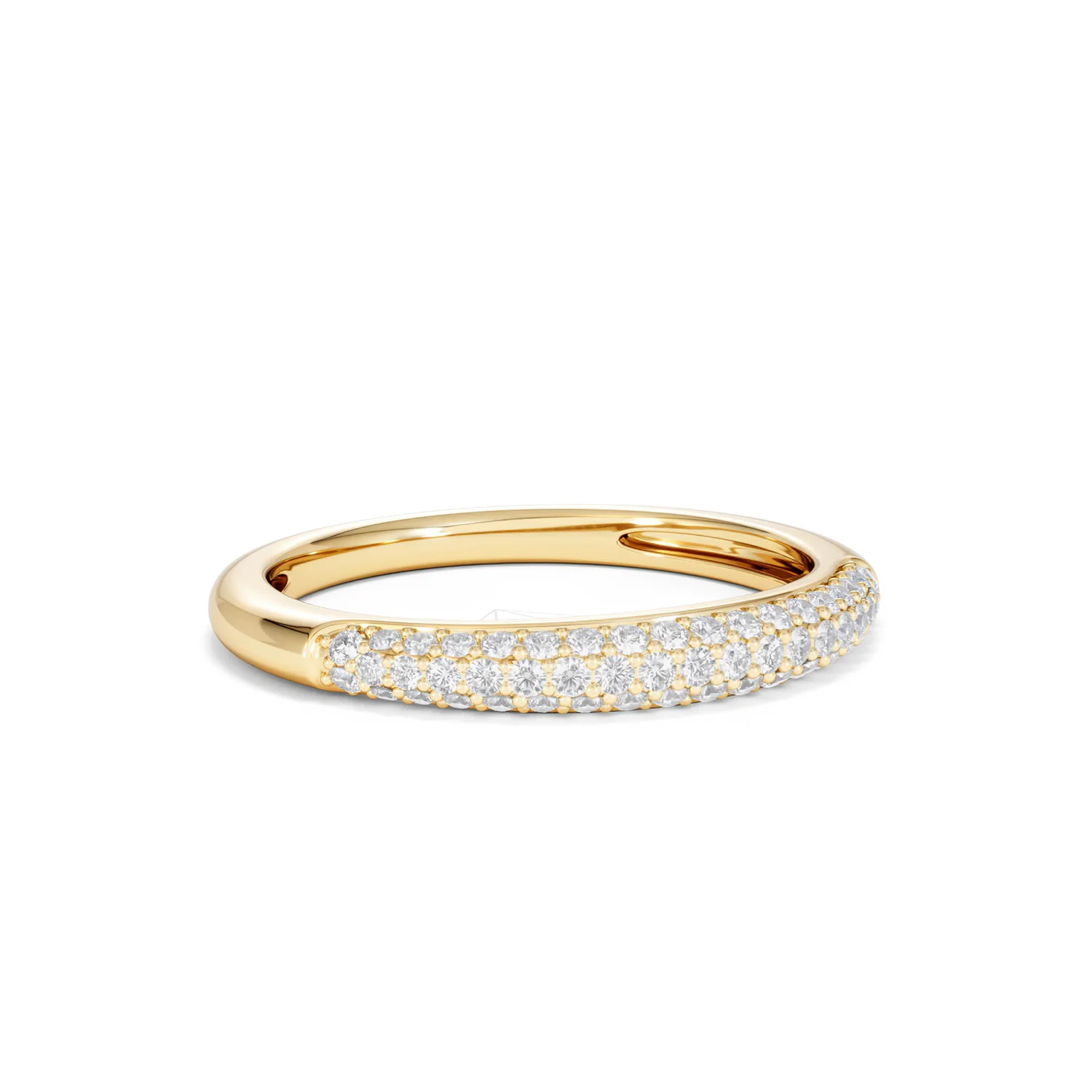 Lab Diamond Micro Pave Half Eternity Ring 0.30ct in 18k Gold Vermeil - Image 16