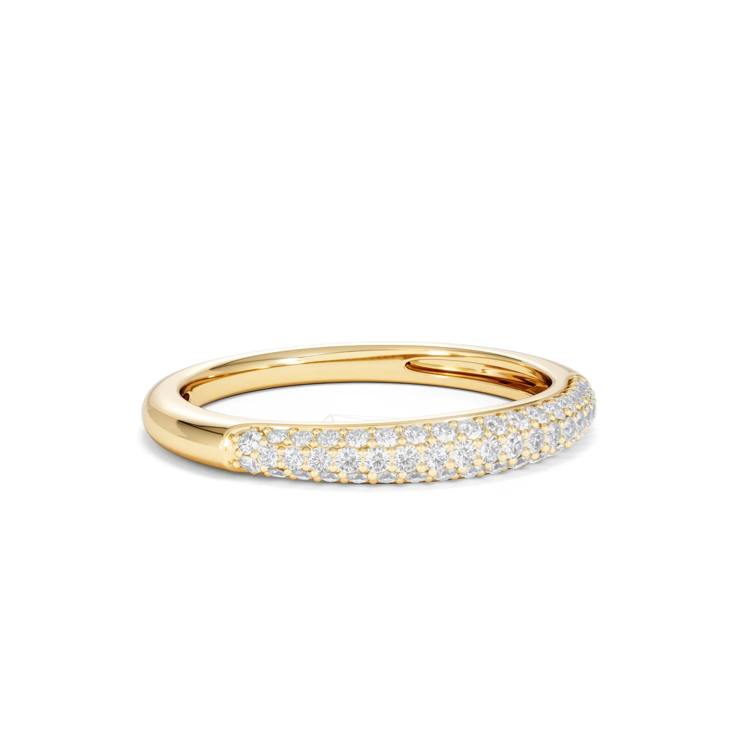 Lab Diamond Micro Pave Half Eternity Ring 0.30ct in 18k Gold Vermeil - Image 17