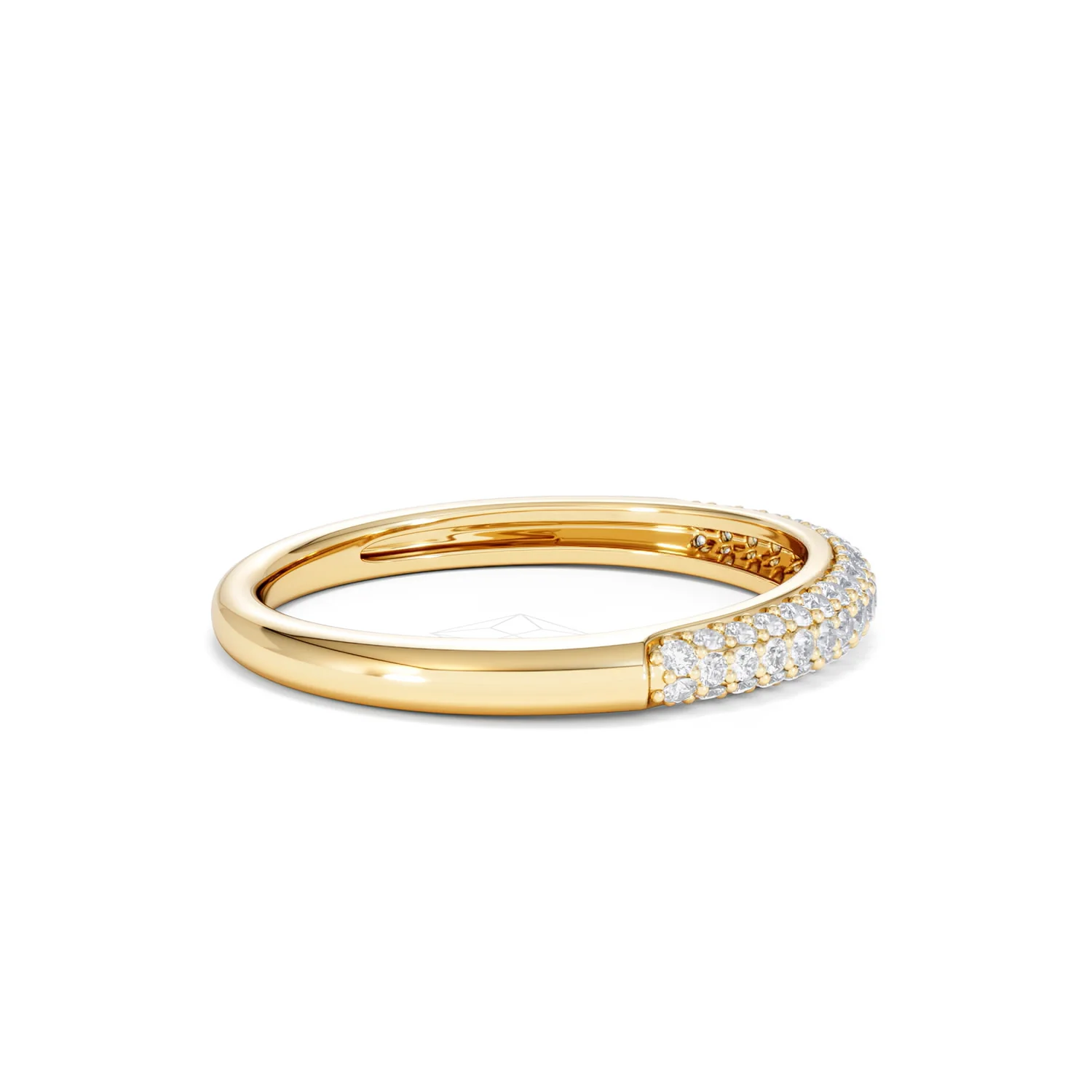 Lab Diamond Micro Pave Half Eternity Ring 0.30ct in 18k Gold Vermeil - Image 29
