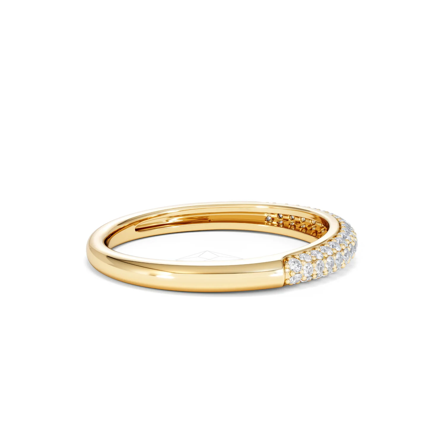 Lab Diamond Micro Pave Half Eternity Ring 0.30ct in 18k Gold Vermeil - Image 31