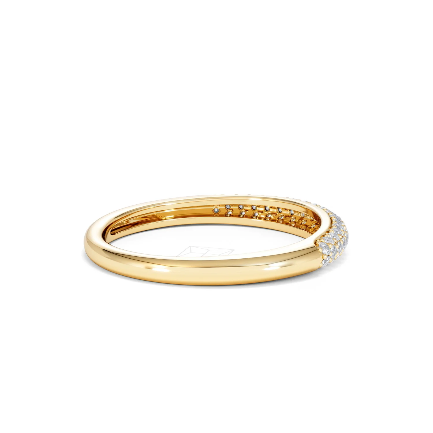 Lab Diamond Micro Pave Half Eternity Ring 0.30ct in 18k Gold Vermeil - Image 36