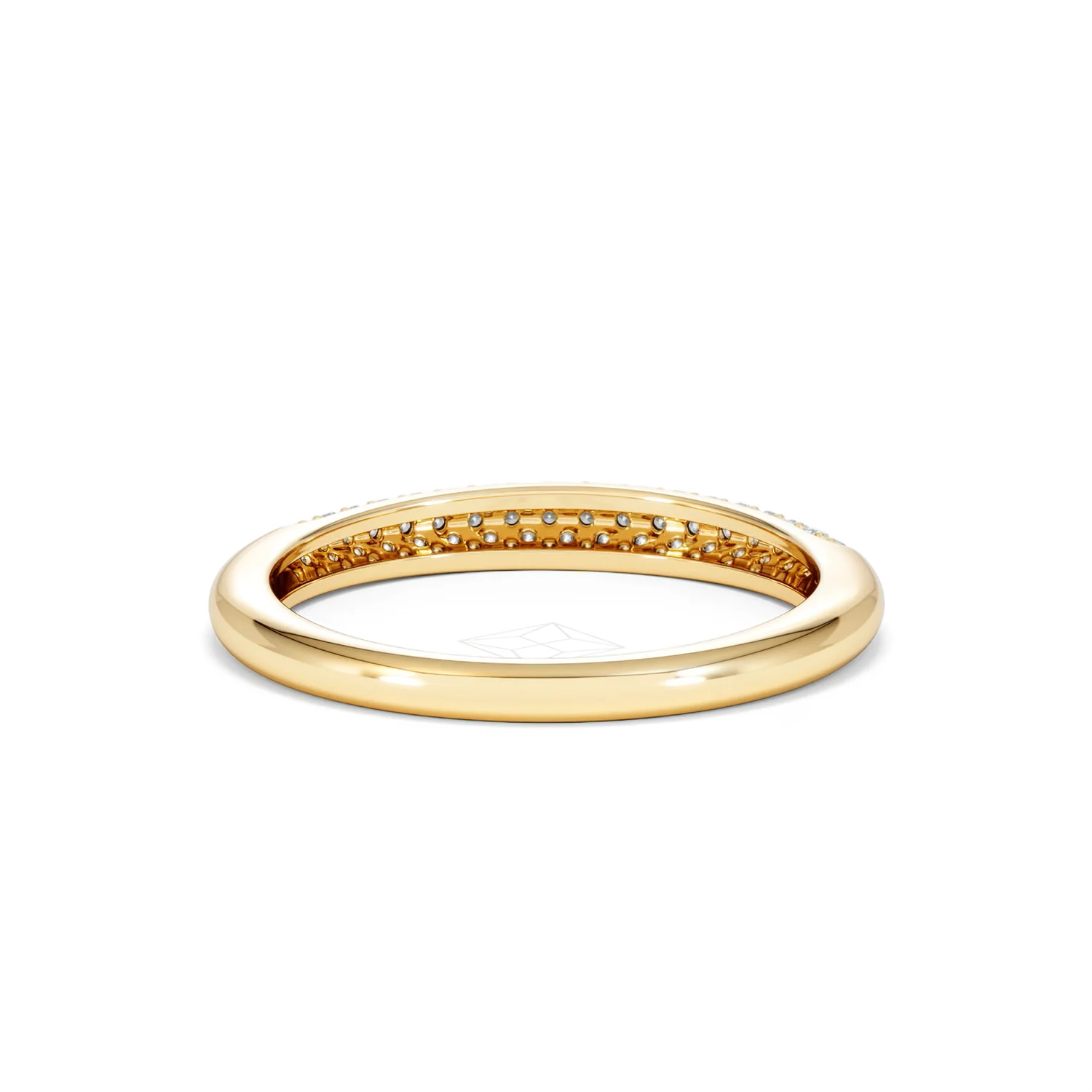 Lab Diamond Micro Pave Half Eternity Ring 0.30ct in 18k Gold Vermeil - Image 48