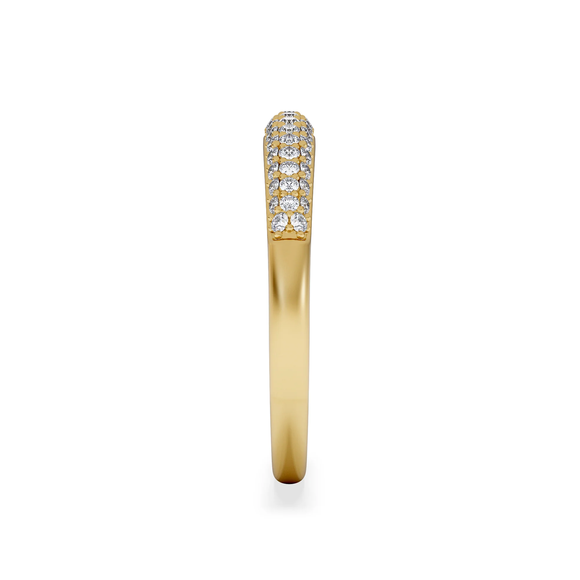 Lab Diamond Micro Pave Half Eternity Ring 0.30ct in 18k Gold Vermeil - Image 5