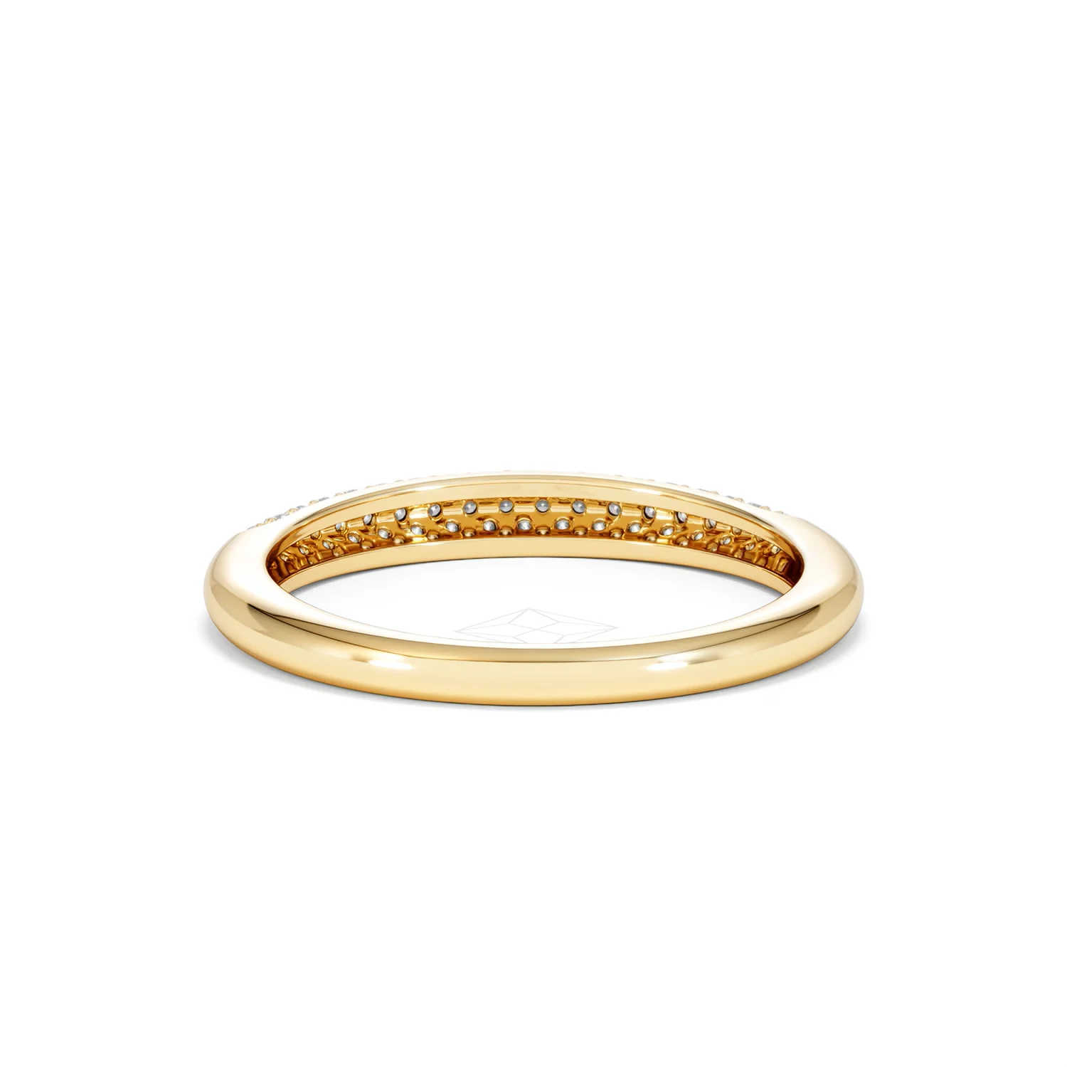 Lab Diamond Micro Pave Half Eternity Ring 0.30ct in 18k Gold Vermeil - Image 51