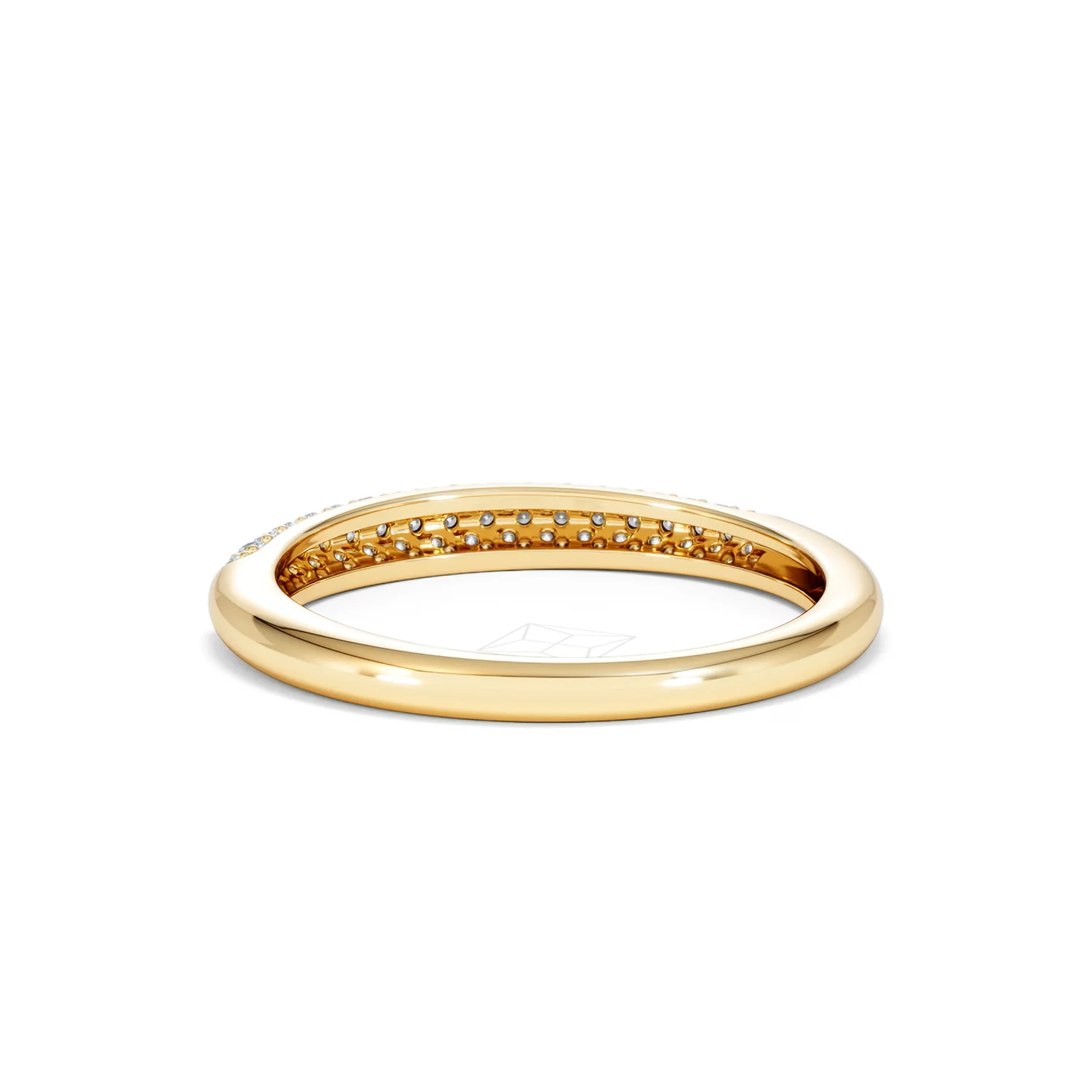 Lab Diamond Micro Pave Half Eternity Ring 0.30ct in 18k Gold Vermeil - Image 54