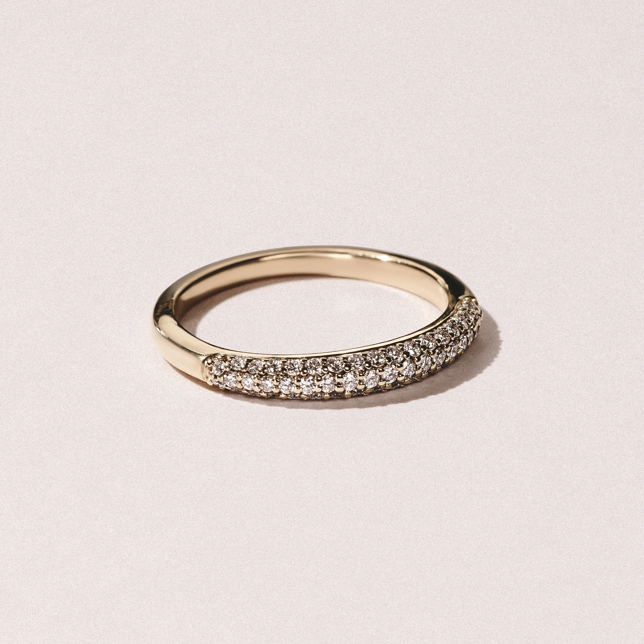 Lab Diamond Micro Pave Half Eternity Ring 0.30ct in 18k Gold Vermeil - Image 6