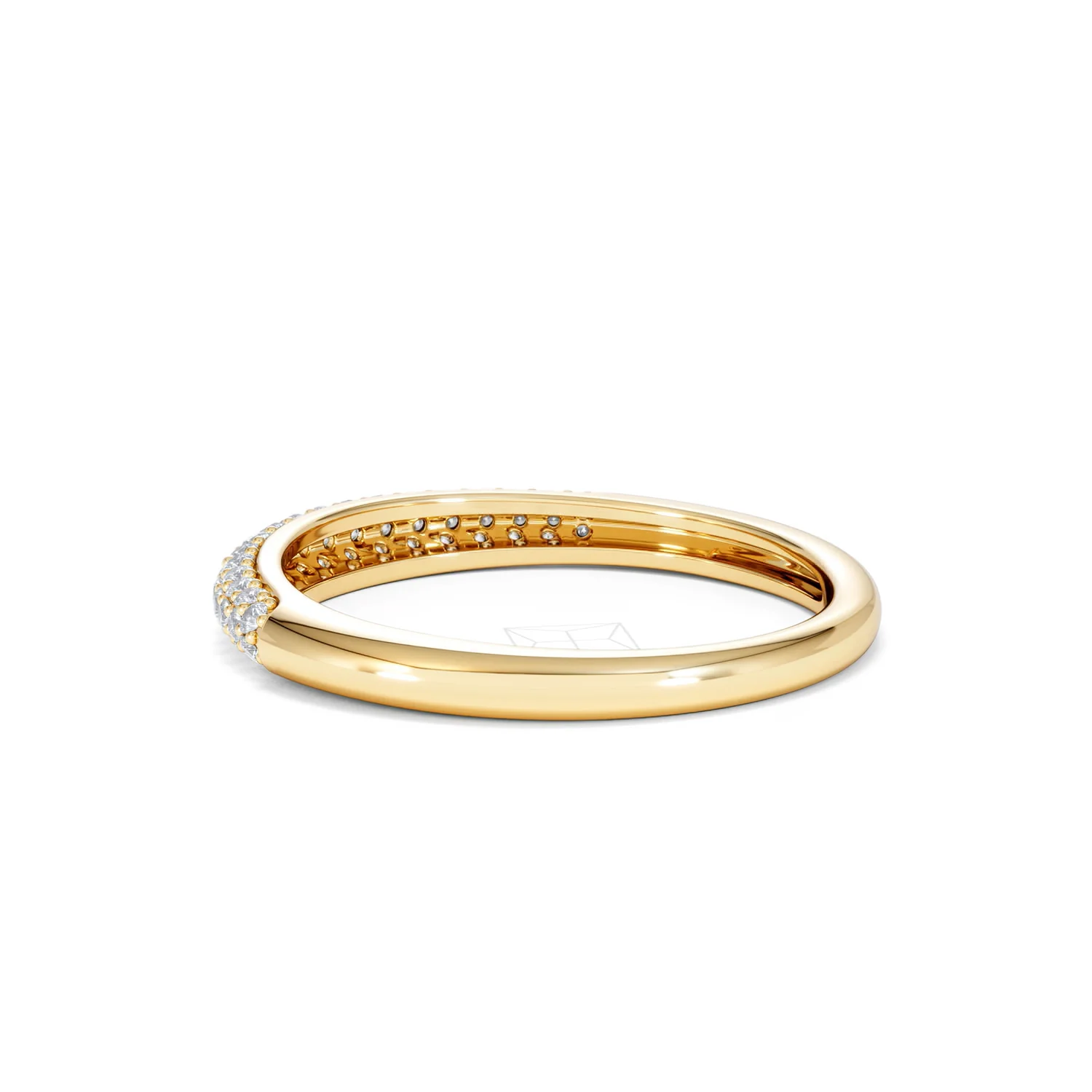 Lab Diamond Micro Pave Half Eternity Ring 0.30ct in 18k Gold Vermeil - Image 62