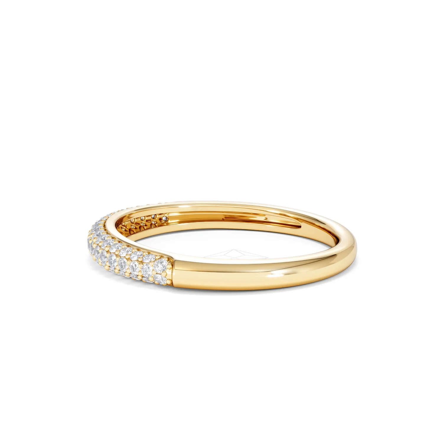 Lab Diamond Micro Pave Half Eternity Ring 0.30ct in 18k Gold Vermeil - Image 70