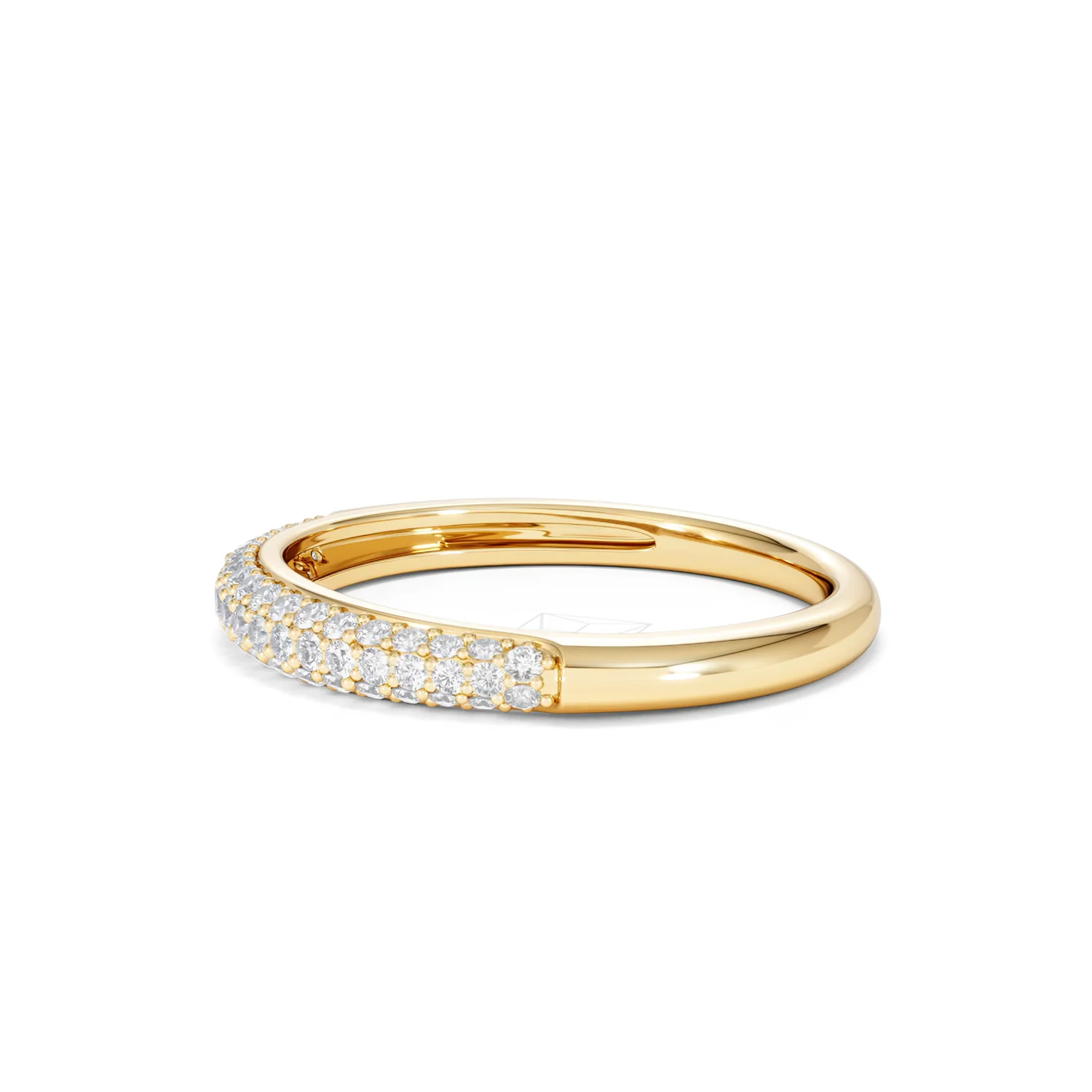 Lab Diamond Micro Pave Half Eternity Ring 0.30ct in 18k Gold Vermeil - Image 75