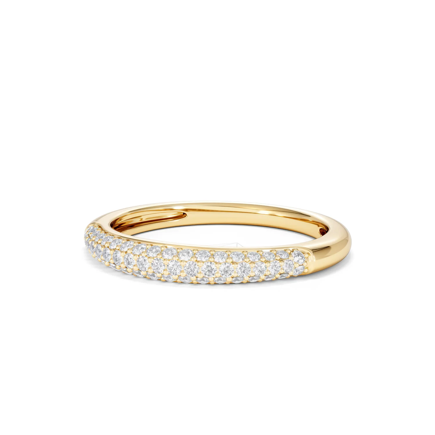 Lab Diamond Micro Pave Half Eternity Ring 0.30ct in 18k Gold Vermeil - Image 84