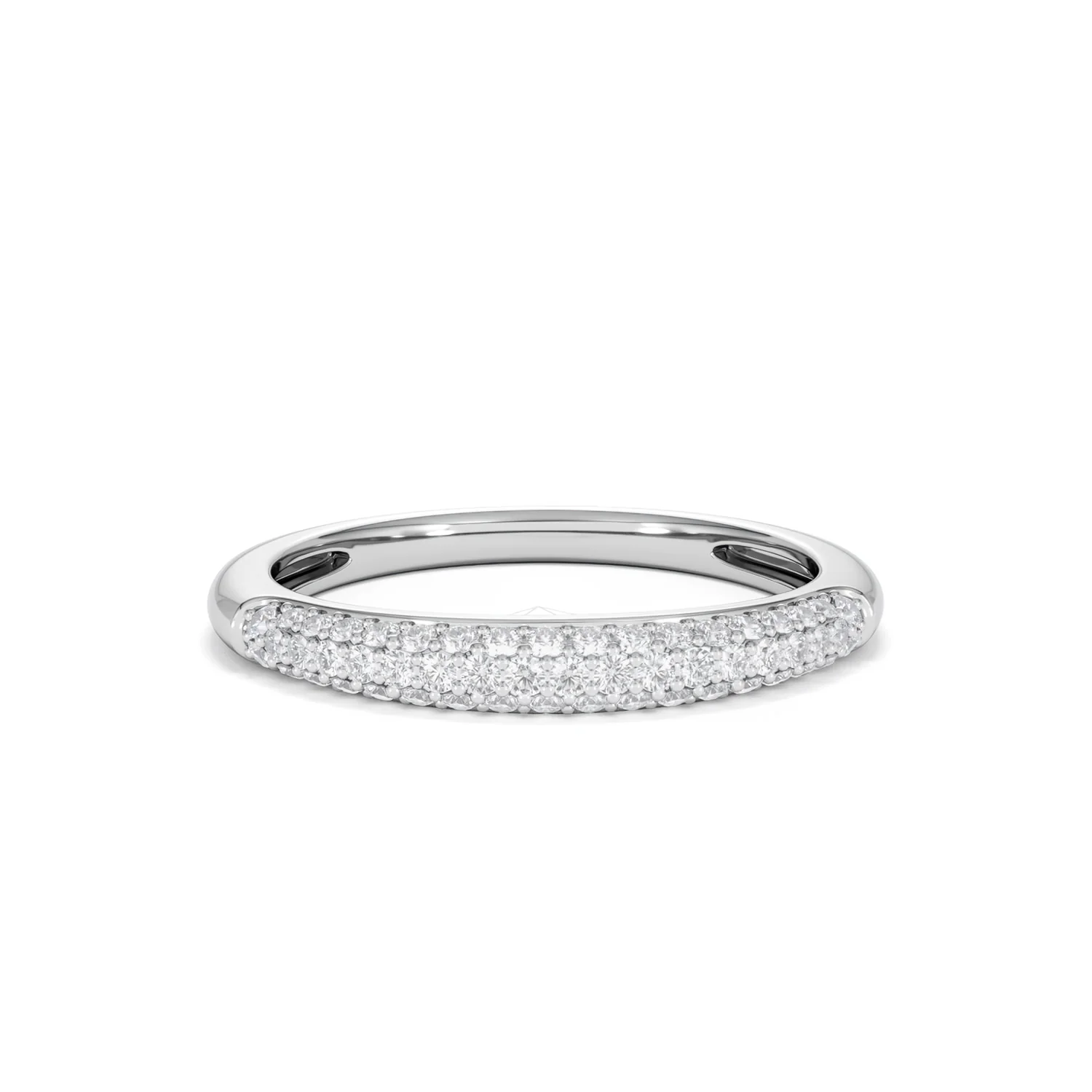 Lab Diamond Micro Pave Half Eternity Ring 0.30ct in 925 Silver - Image 11