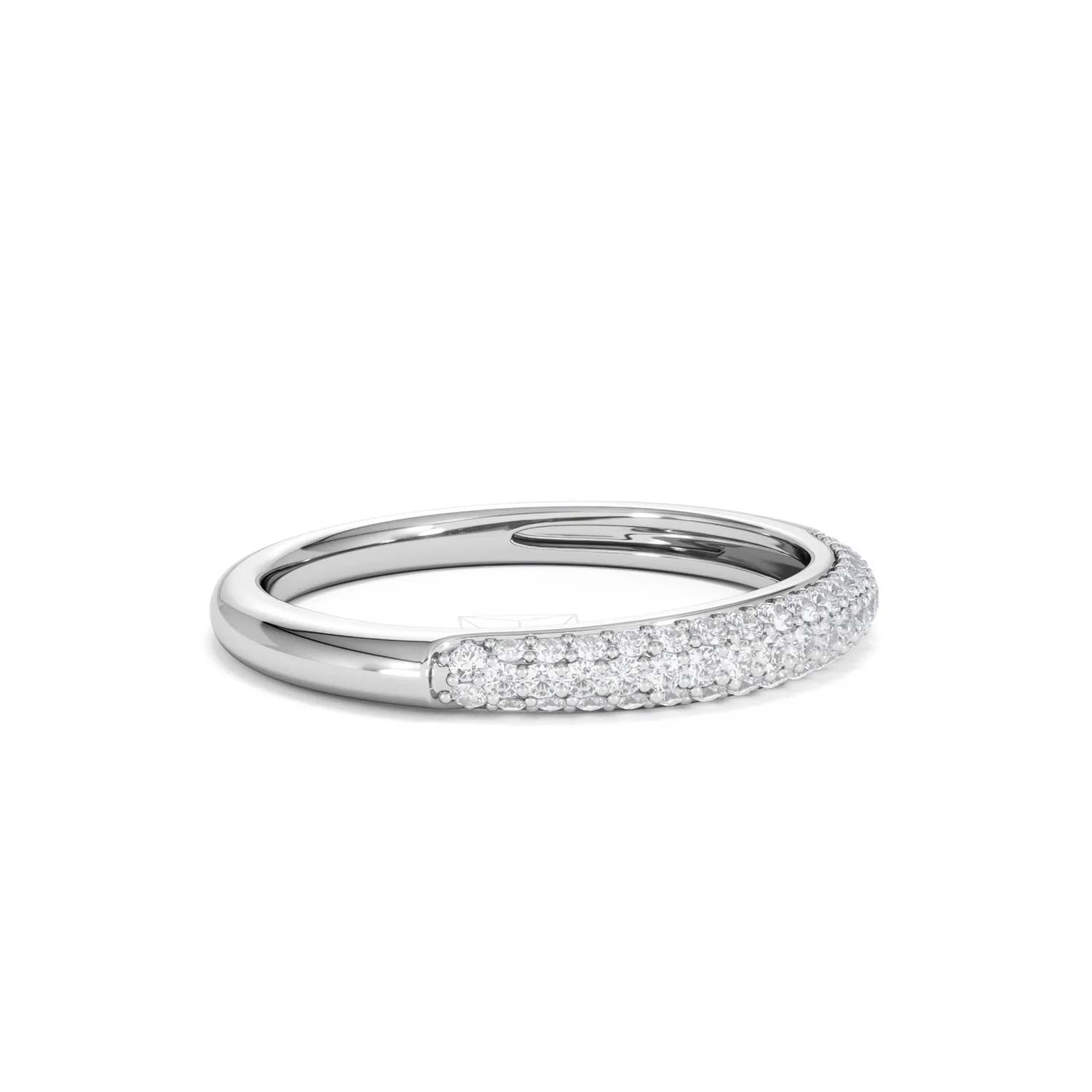 Lab Diamond Micro Pave Half Eternity Ring 0.30ct in 925 Silver - Image 21