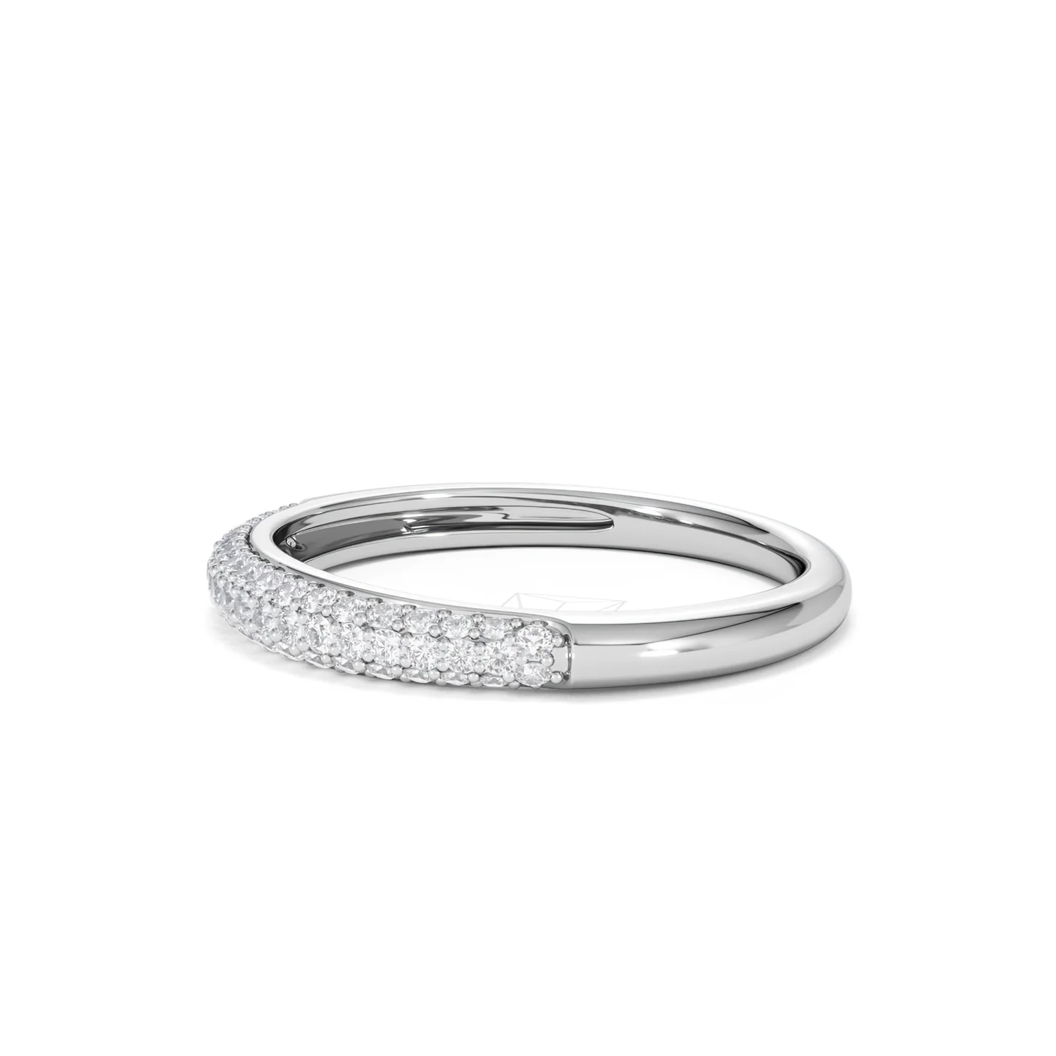 Lab Diamond Micro Pave Half Eternity Ring 0.30ct in 925 Silver - Image 76