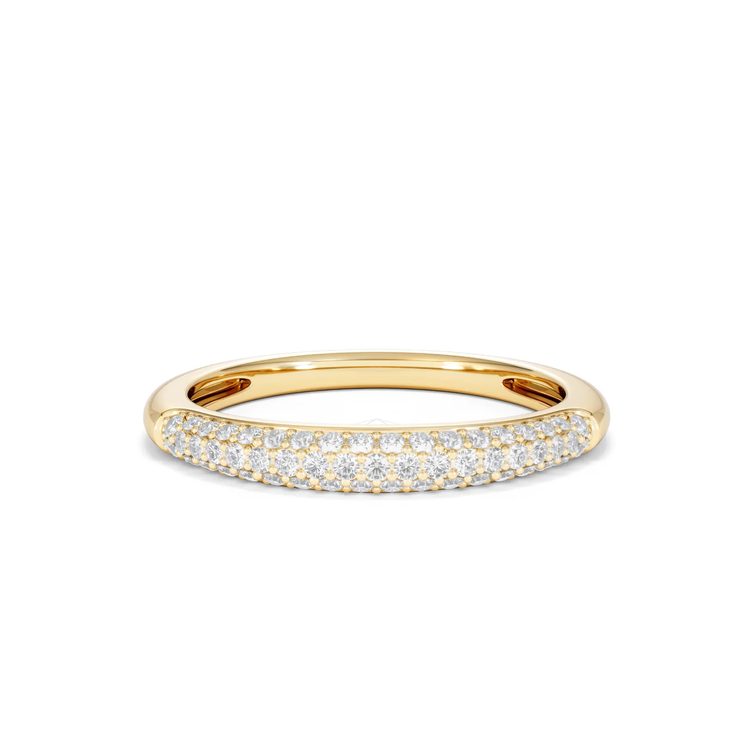 Lab Diamond Micro Pave Half Eternity Ring 0.30ct in 9k Gold - Image 10