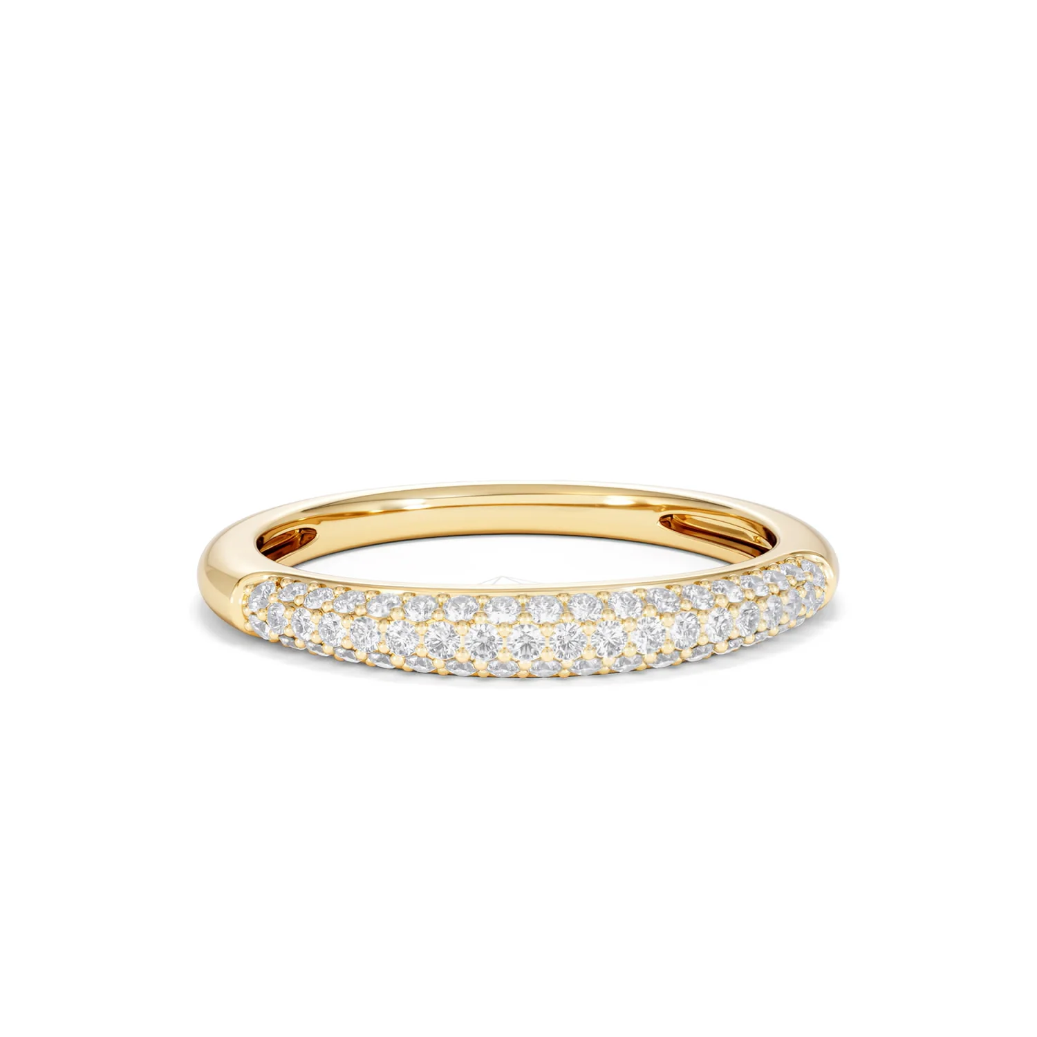 Lab Diamond Micro Pave Half Eternity Ring 0.30ct in 9k Gold - Image 12