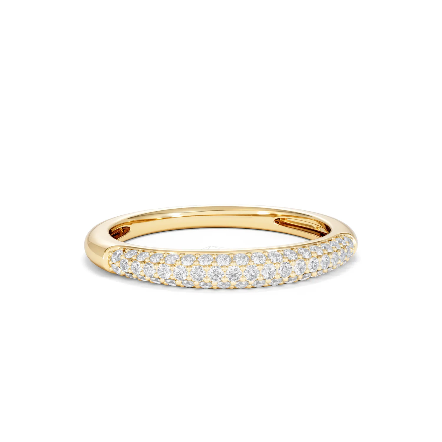 Lab Diamond Micro Pave Half Eternity Ring 0.30ct in 9k Gold - Image 13