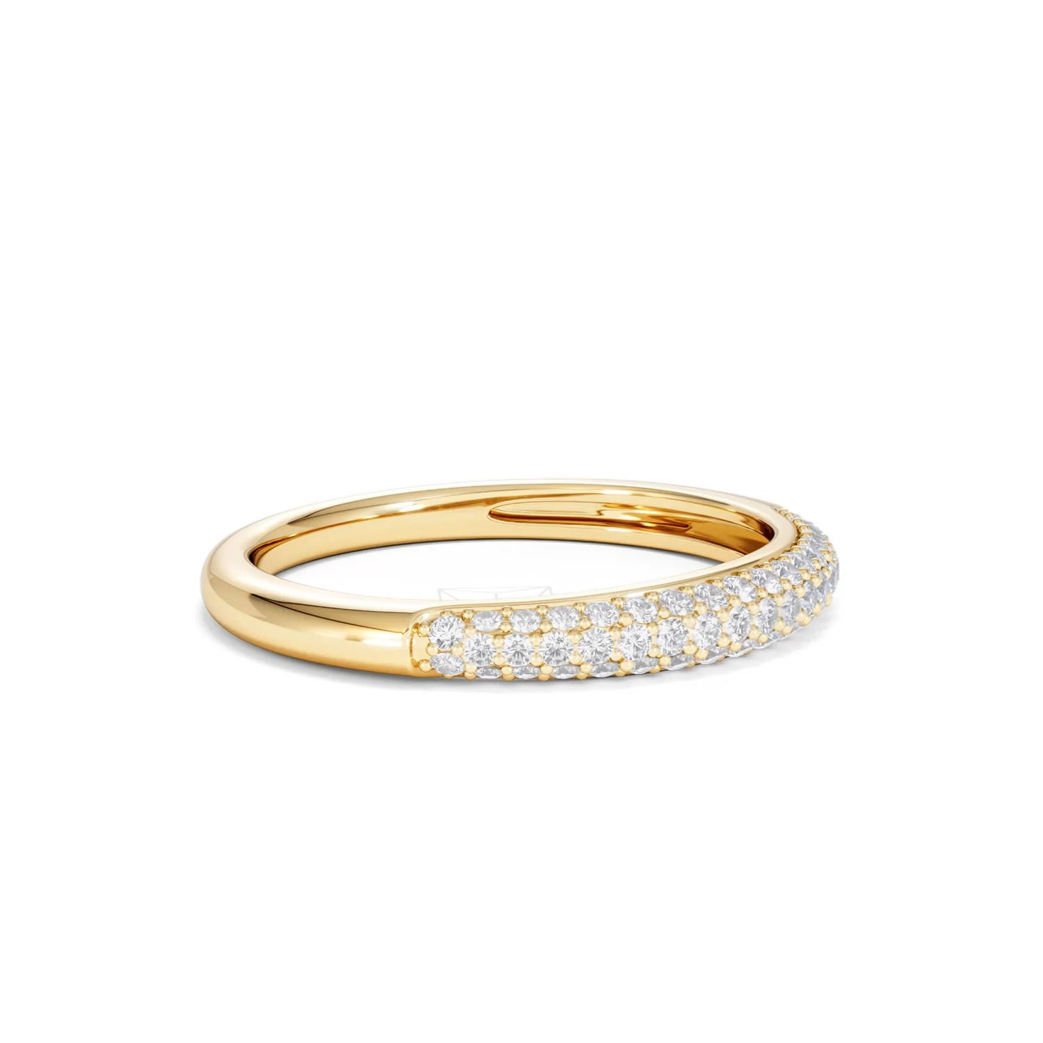 Lab Diamond Micro Pave Half Eternity Ring 0.30ct in 9k Gold - Image 21