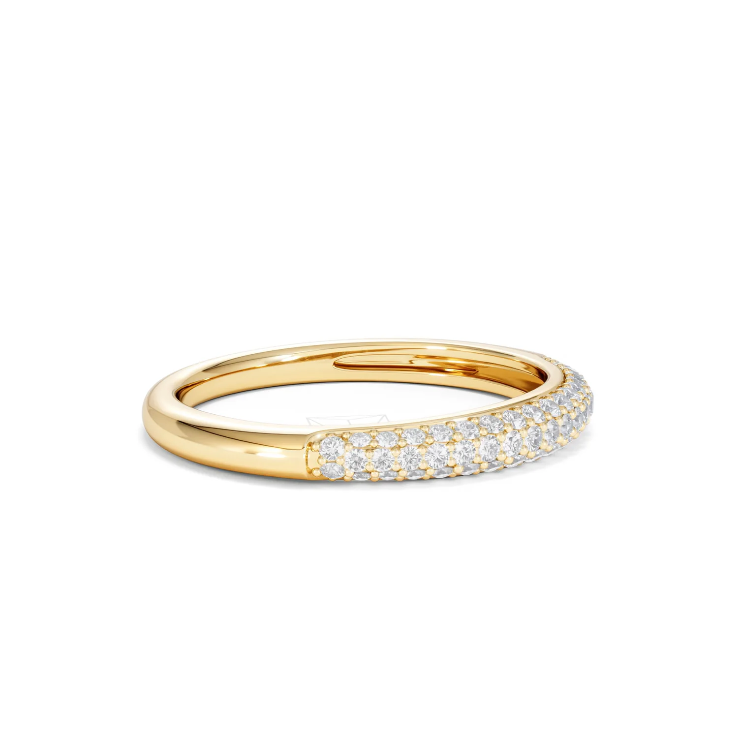 Lab Diamond Micro Pave Half Eternity Ring 0.30ct in 9k Gold - Image 22