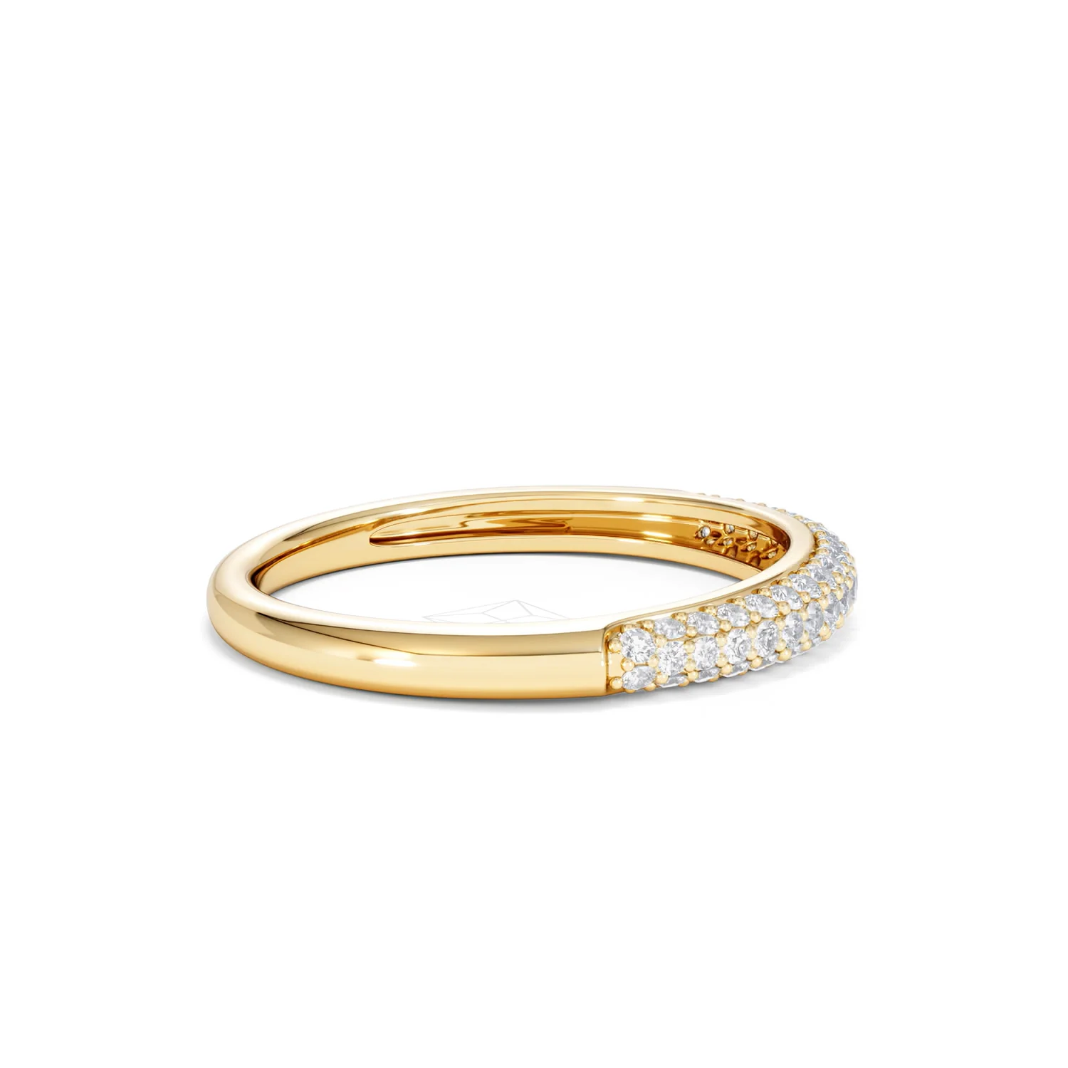 Lab Diamond Micro Pave Half Eternity Ring 0.30ct in 9k Gold - Image 28