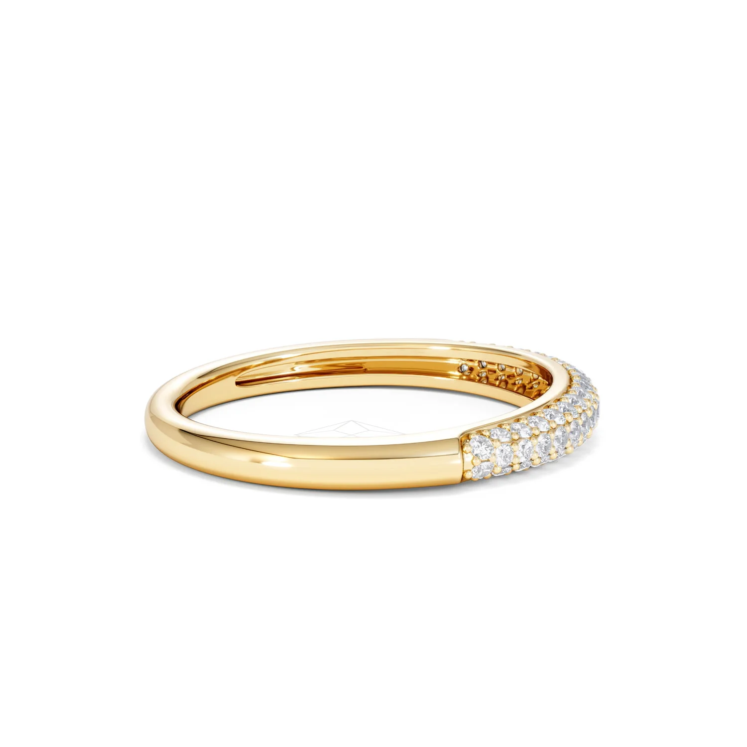 Lab Diamond Micro Pave Half Eternity Ring 0.30ct in 9k Gold - Image 30