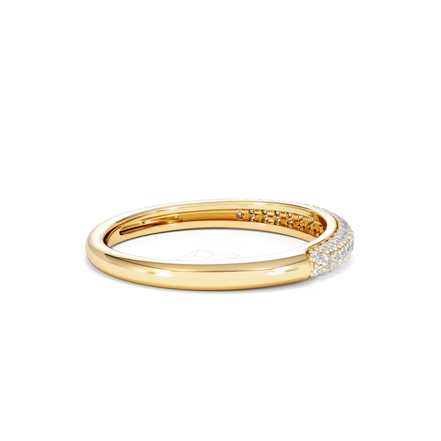 Lab Diamond Micro Pave Half Eternity Ring 0.30ct in 9k Gold - Image 34