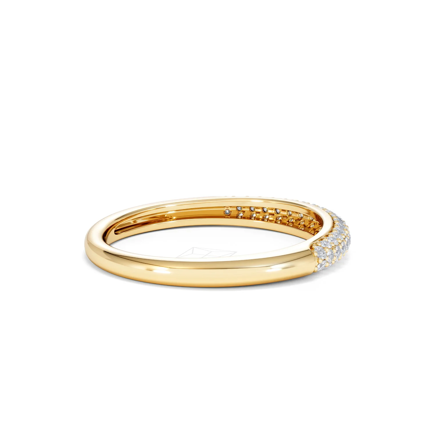 Lab Diamond Micro Pave Half Eternity Ring 0.30ct in 9k Gold - Image 35