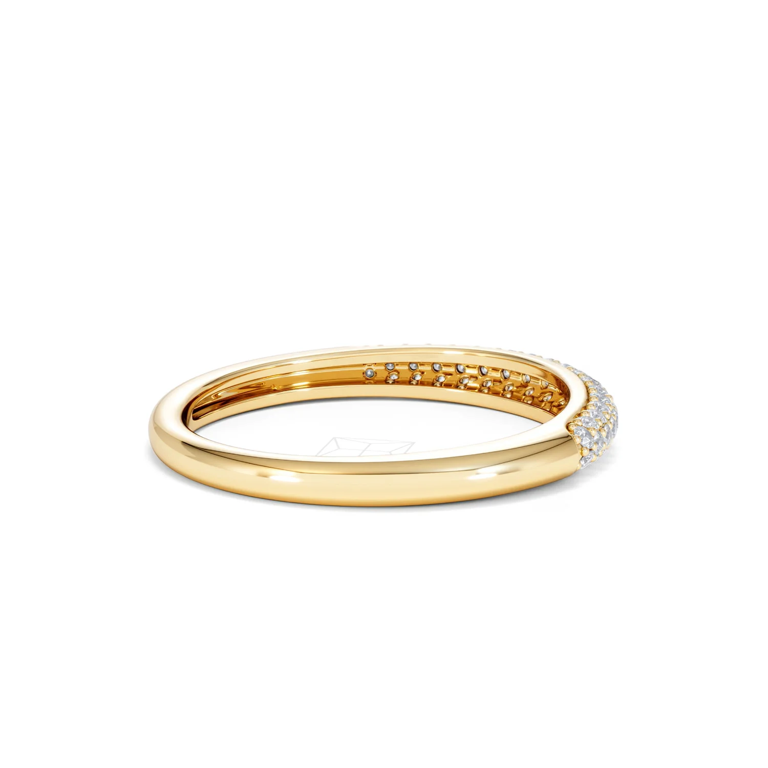 Lab Diamond Micro Pave Half Eternity Ring 0.30ct in 9k Gold - Image 37