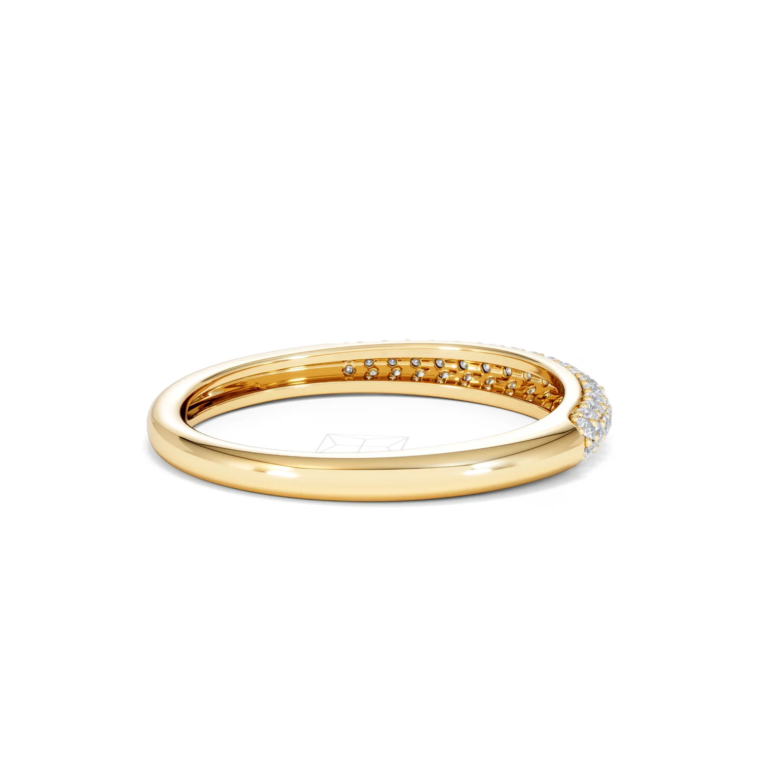 Lab Diamond Micro Pave Half Eternity Ring 0.30ct in 9k Gold - Image 38