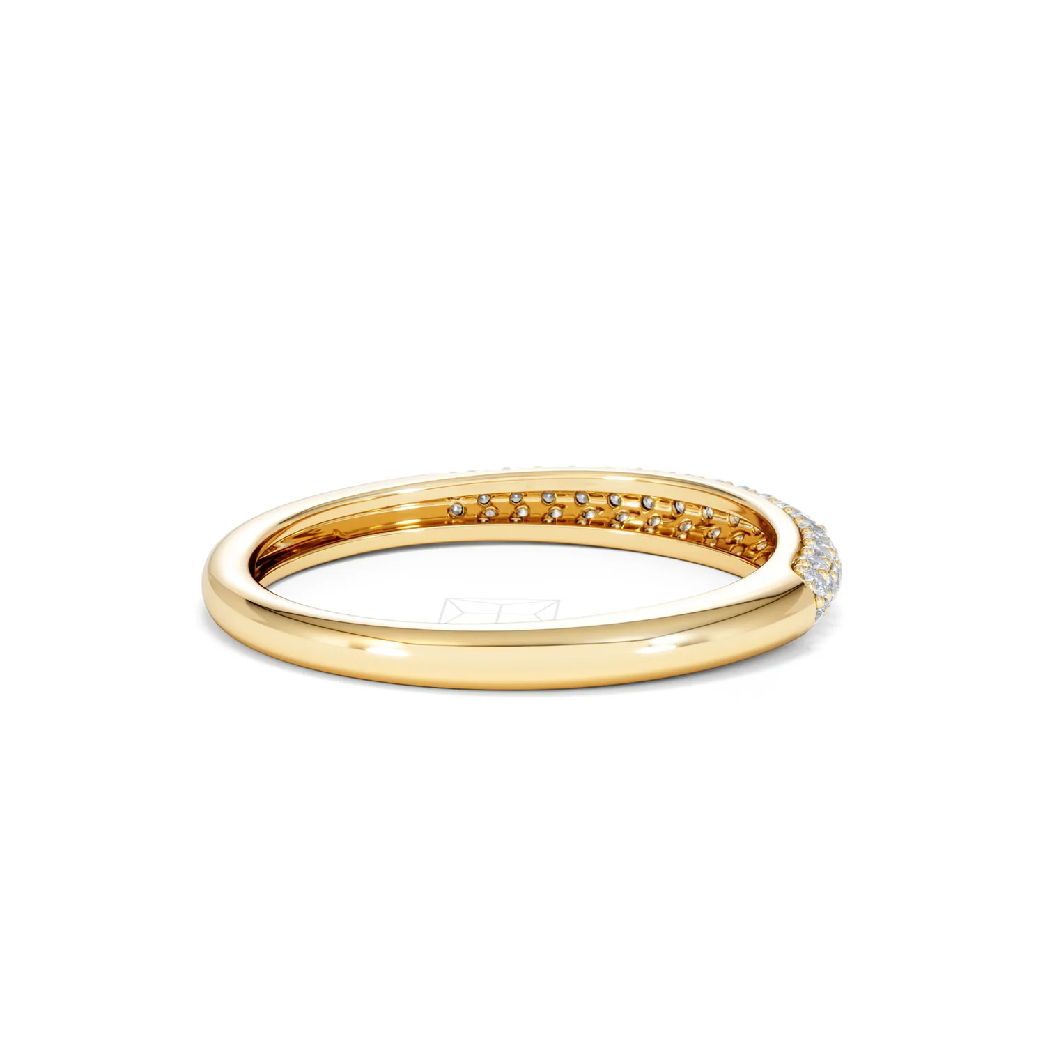 Lab Diamond Micro Pave Half Eternity Ring 0.30ct in 9k Gold - Image 39