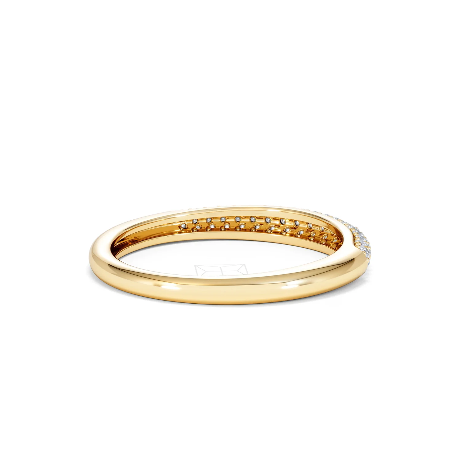 Lab Diamond Micro Pave Half Eternity Ring 0.30ct in 9k Gold - Image 41