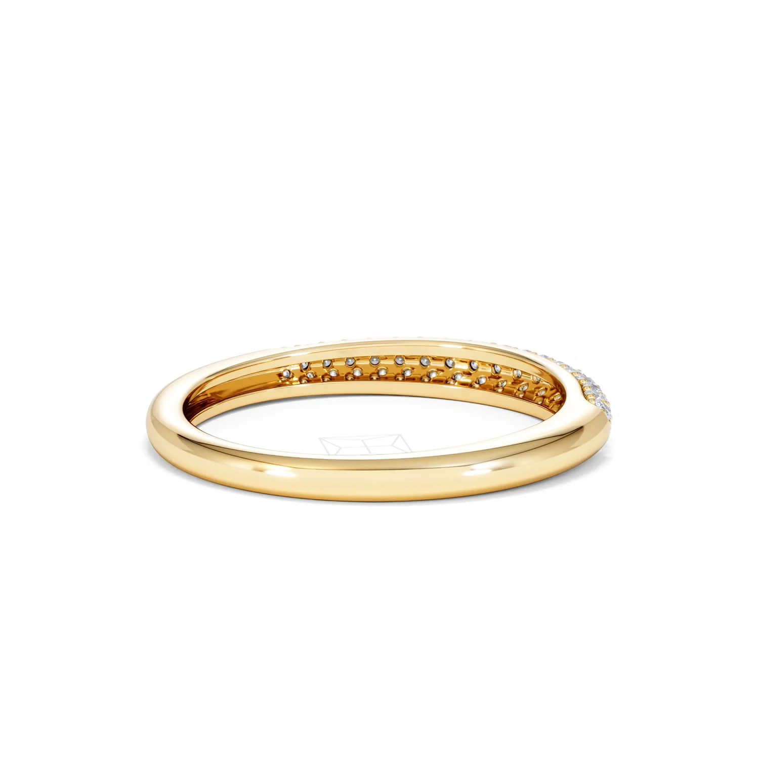 Lab Diamond Micro Pave Half Eternity Ring 0.30ct in 9k Gold - Image 42