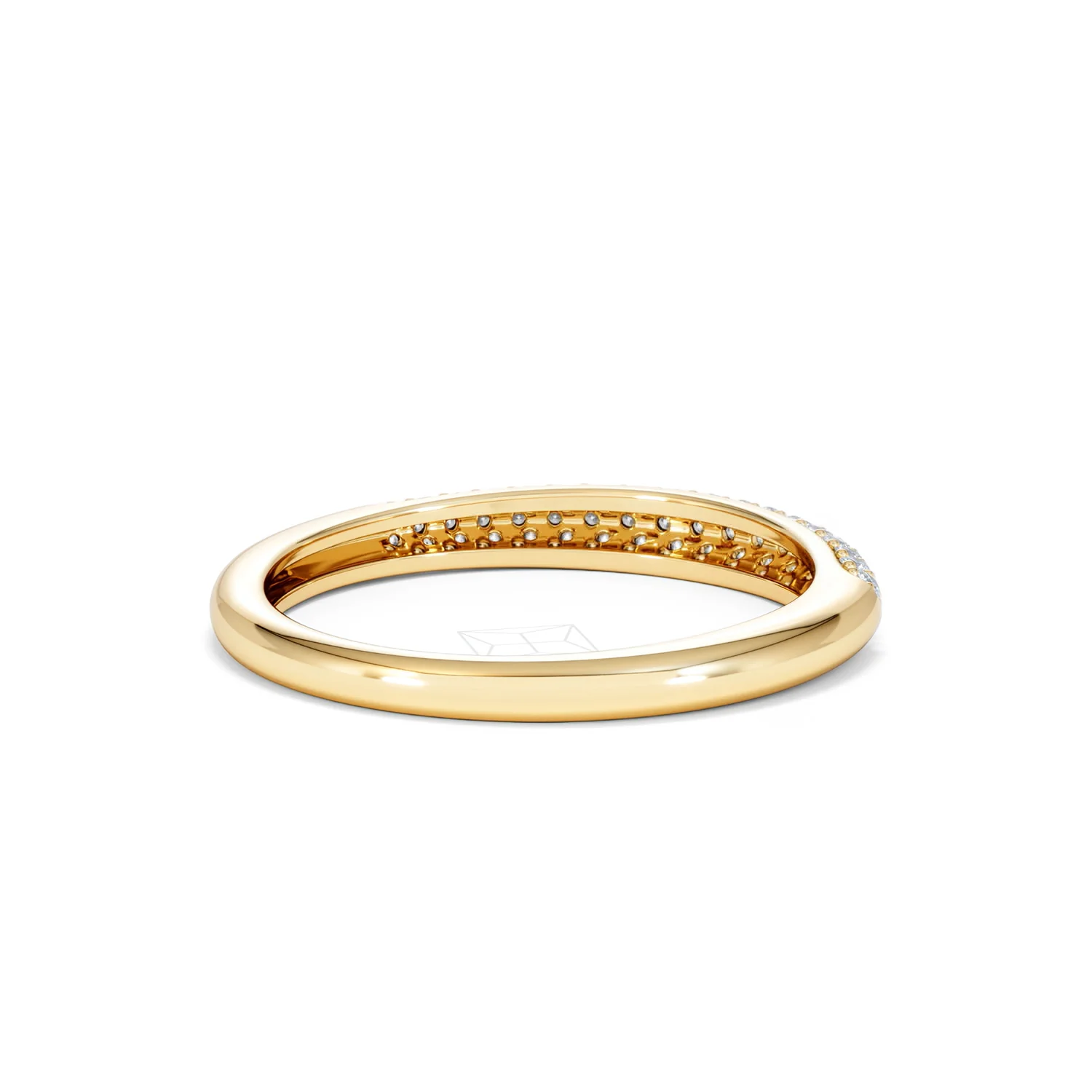 Lab Diamond Micro Pave Half Eternity Ring 0.30ct in 9k Gold - Image 43